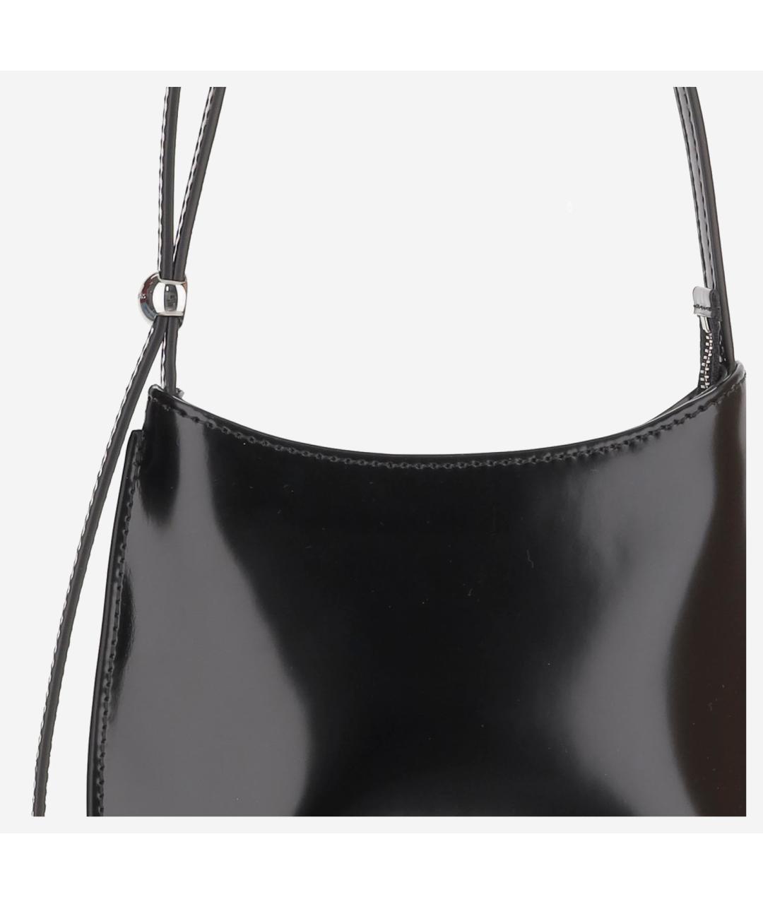 JACQUEMUS Черная кожаная сумка через плечо, фото 4