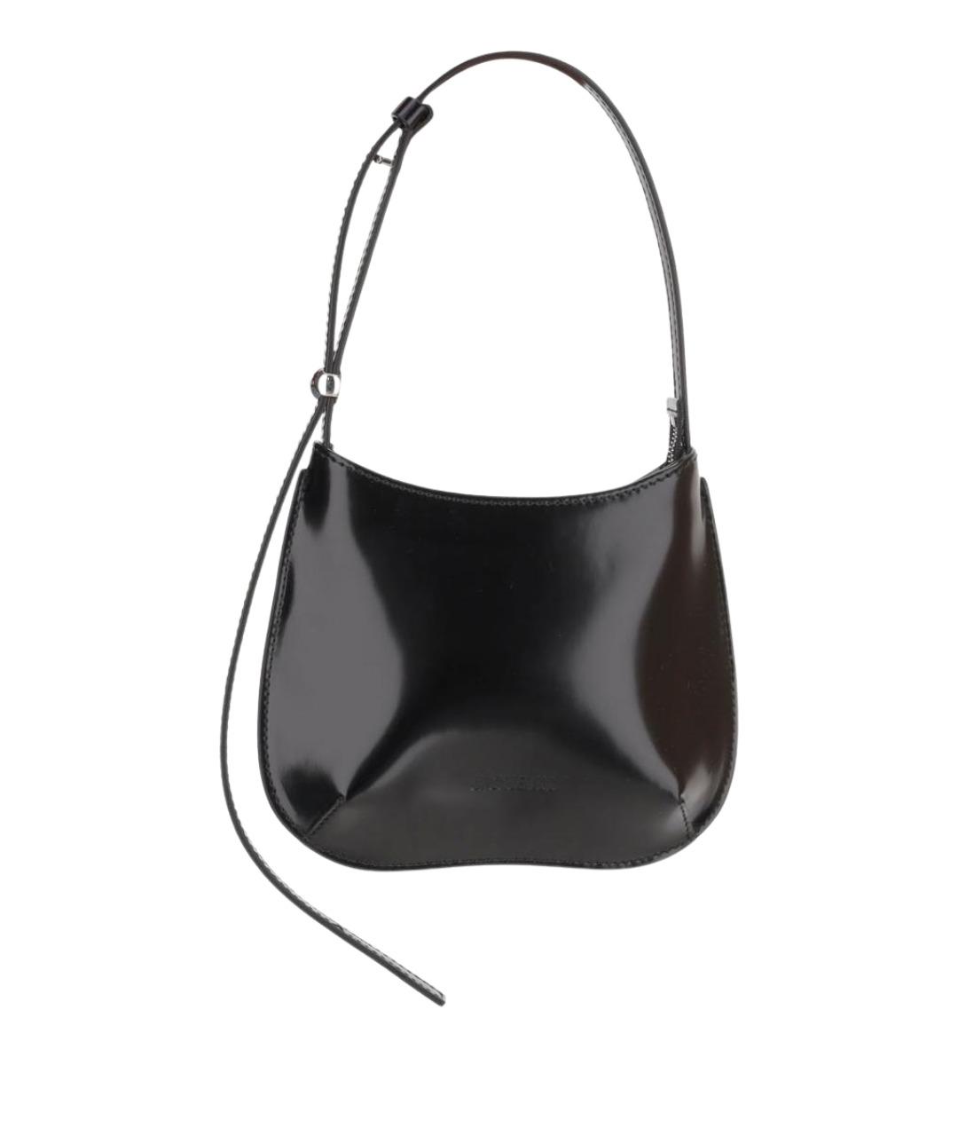 JACQUEMUS Черная кожаная сумка через плечо, фото 1