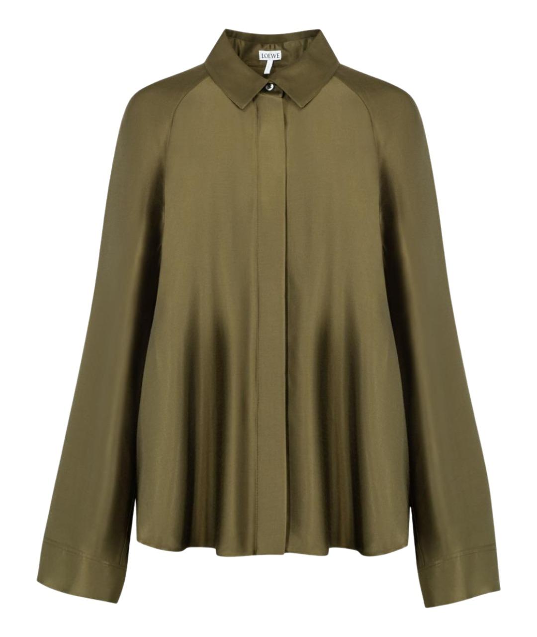 LOEWE Хаки вискозная блузы, фото 1