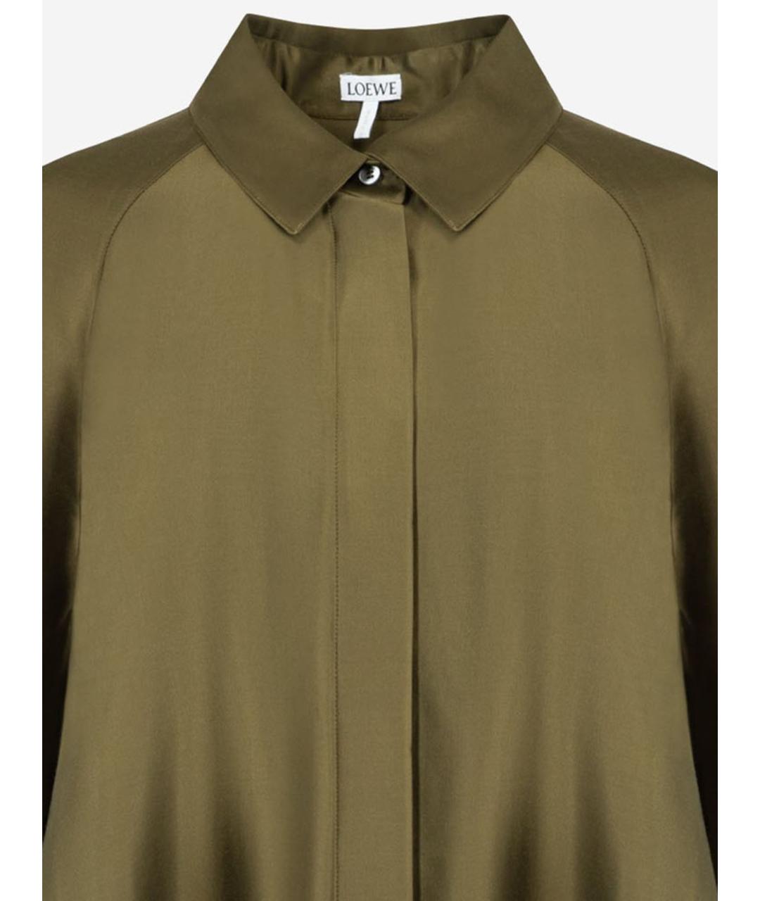 LOEWE Хаки вискозная блузы, фото 3