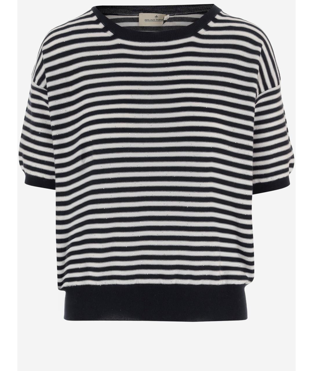 Bruno Manetti Черный хлопковый джемпер / свитер, фото 4