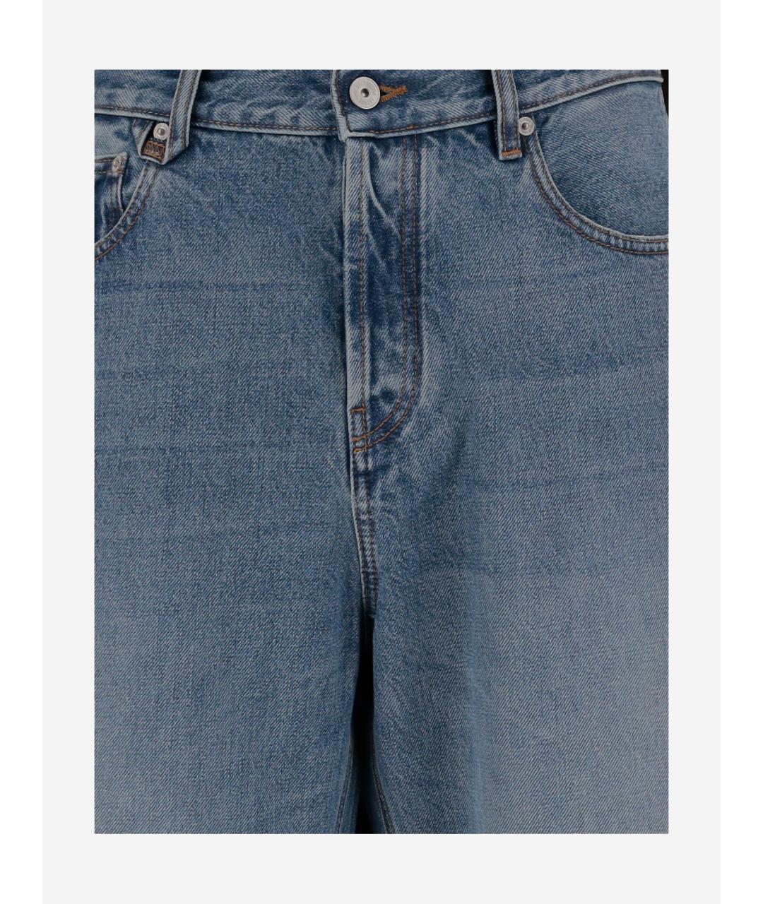 JACQUEMUS Синие хлопковые прямые джинсы, фото 3