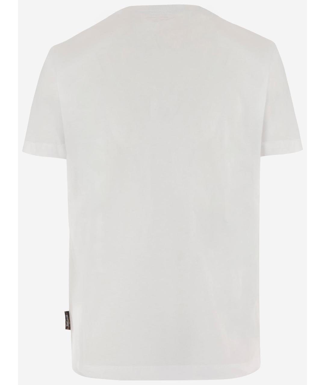 JUST CAVALLI Белая хлопковая футболка, фото 2