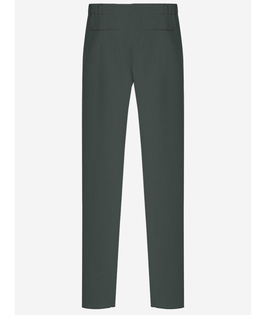 GIORGIO ARMANI Зеленые льняные повседневные брюки, фото 2