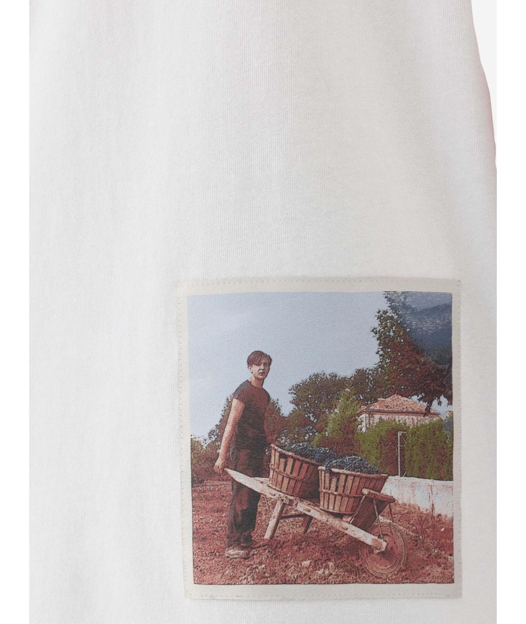 JACQUEMUS Белая хлопковая футболка, фото 3