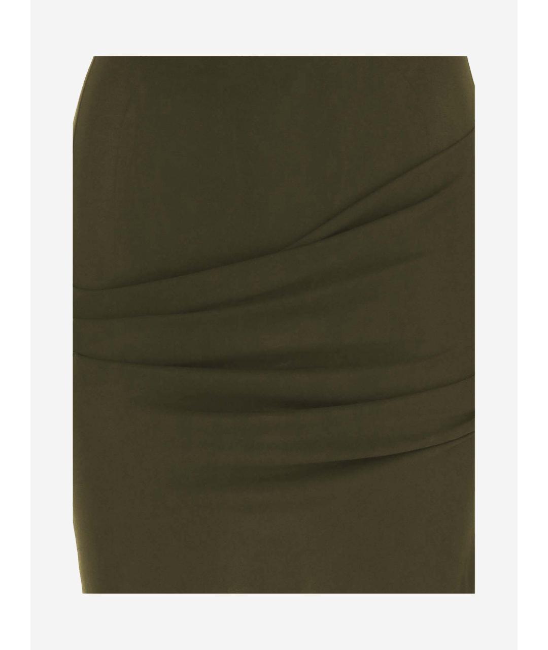 JACQUEMUS Хаки хлопковое коктейльное платье, фото 3