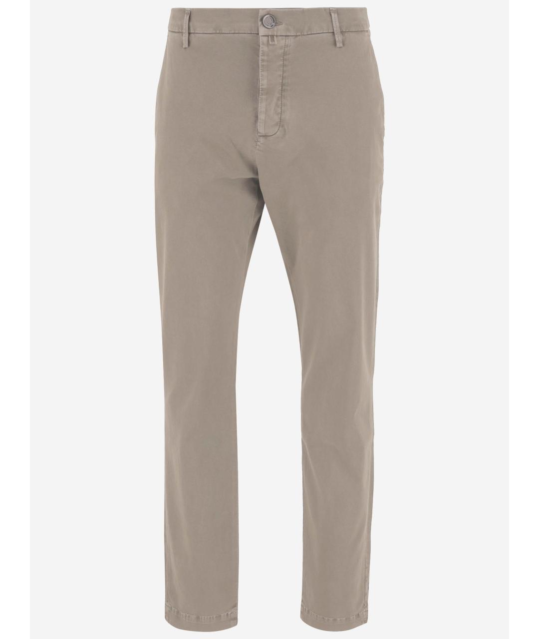 JACOB COHEN Бежевые хлопковые повседневные брюки, фото 4