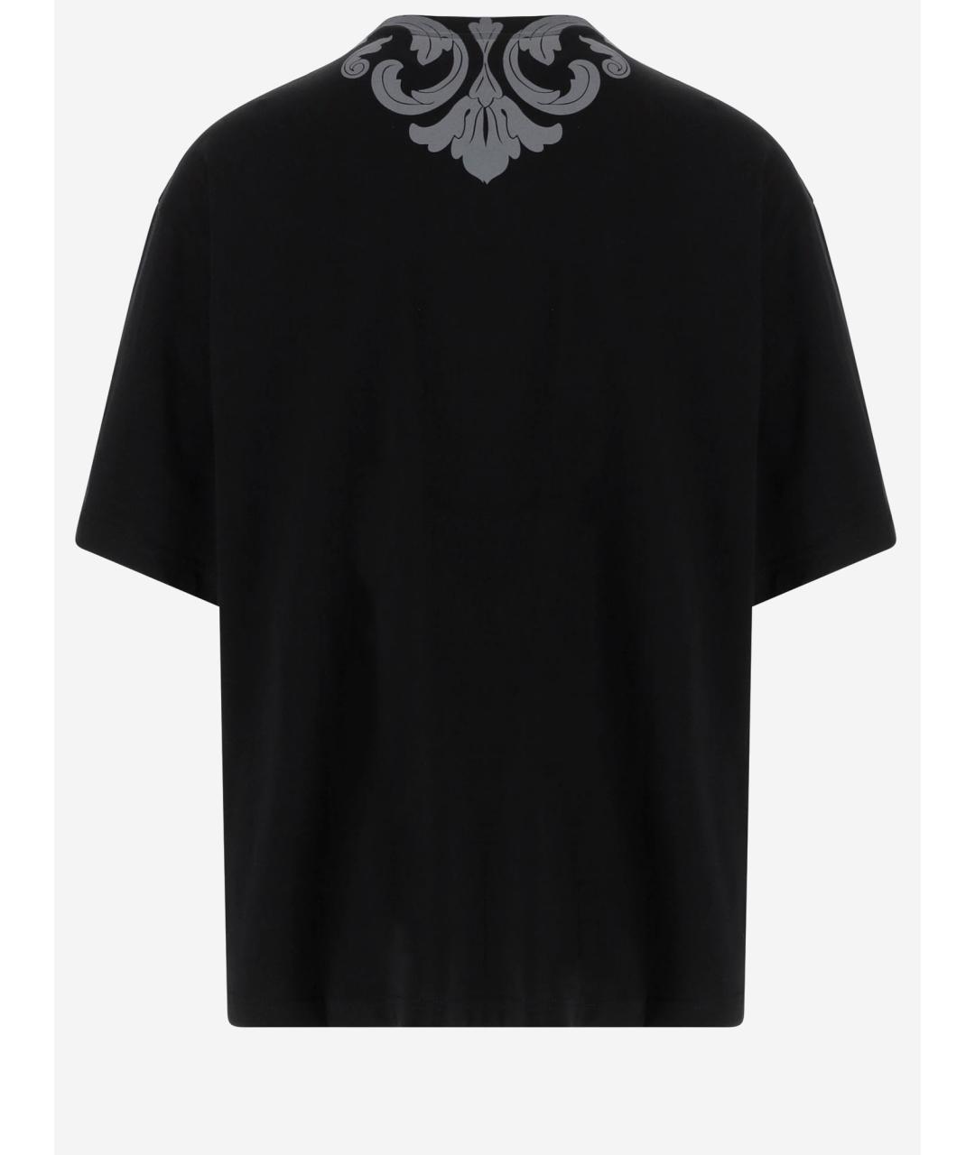 JUST CAVALLI Черная хлопковая футболка, фото 2