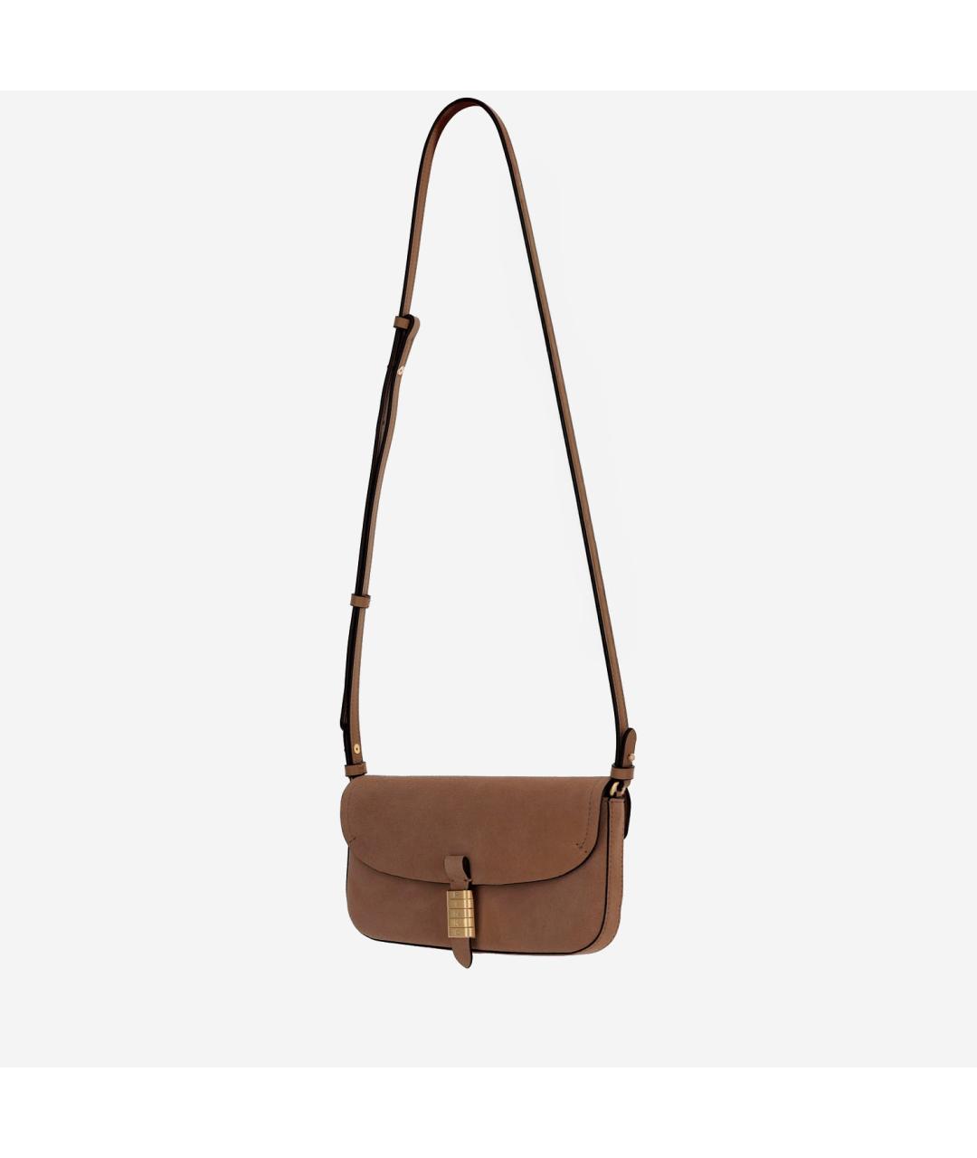 PINKO Коричневая замшевая сумка через плечо, фото 2