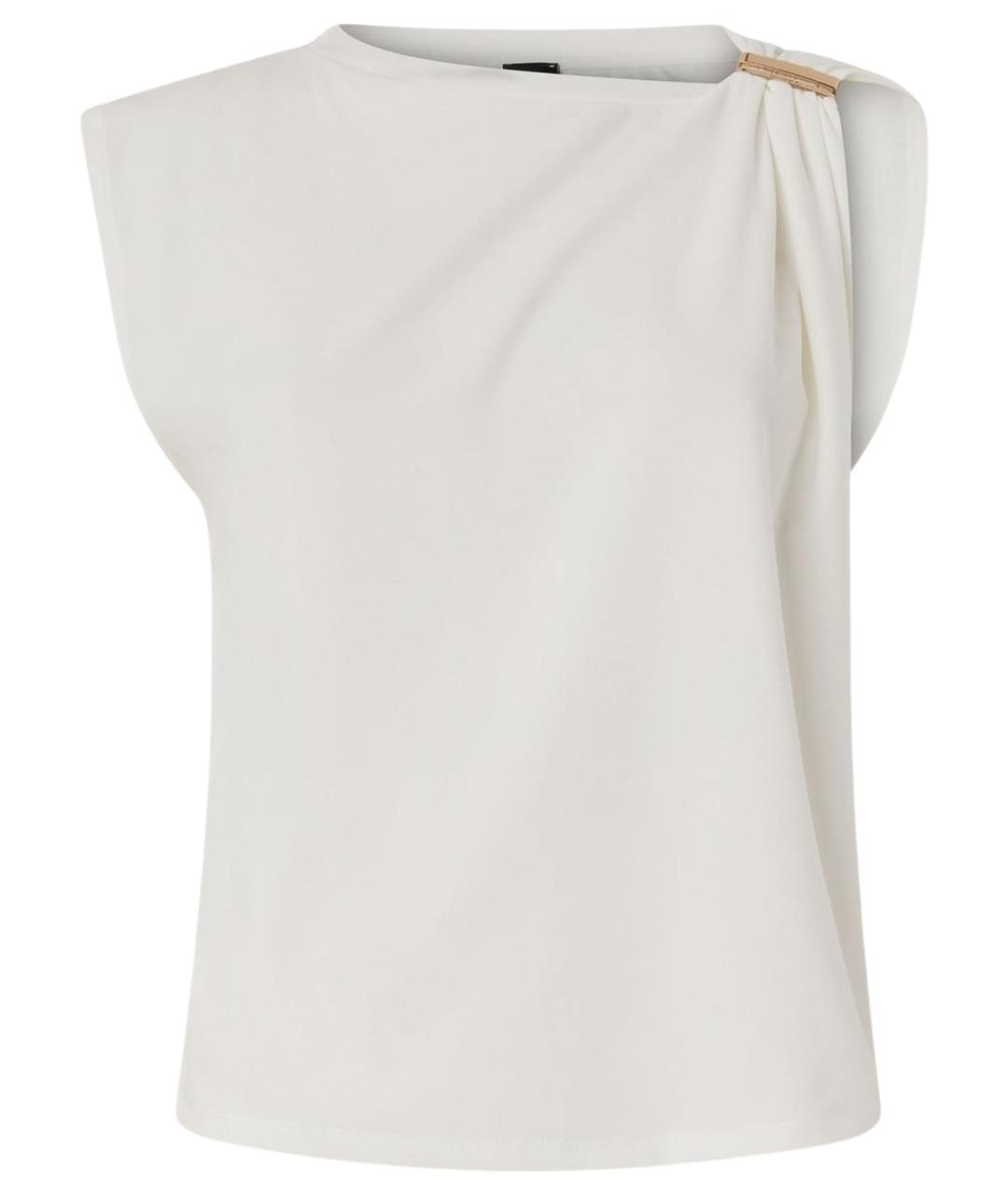 PINKO Белая хлопковая майка, фото 1