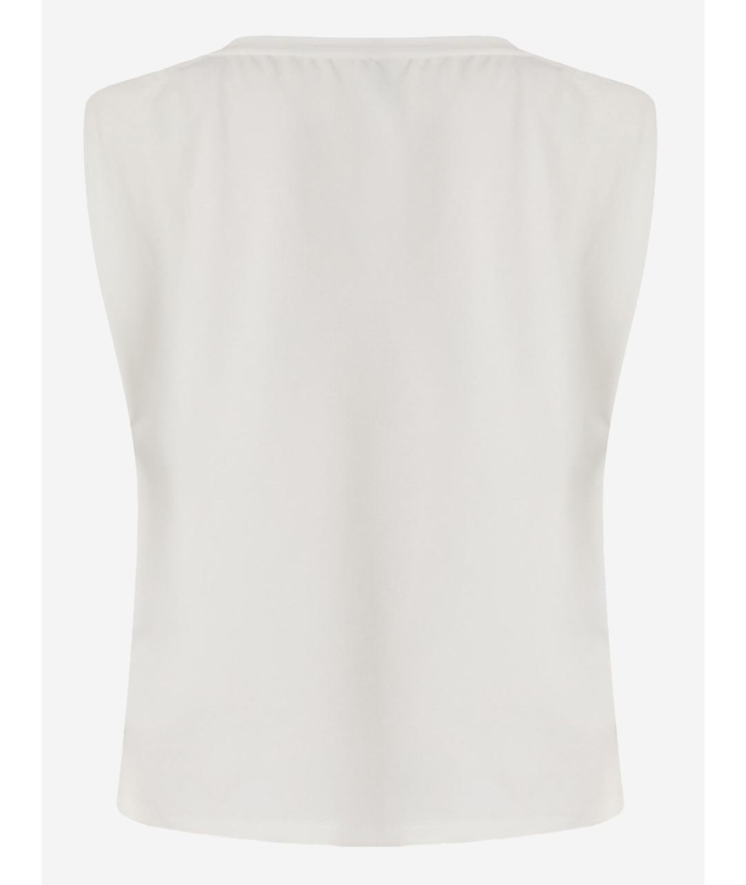 PINKO Белая хлопковая майка, фото 2