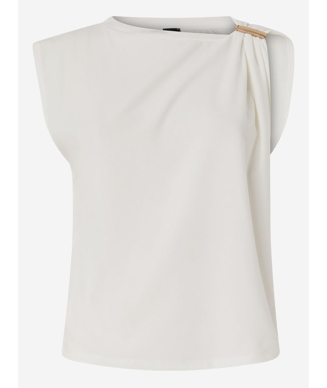 PINKO Белая хлопковая майка, фото 4