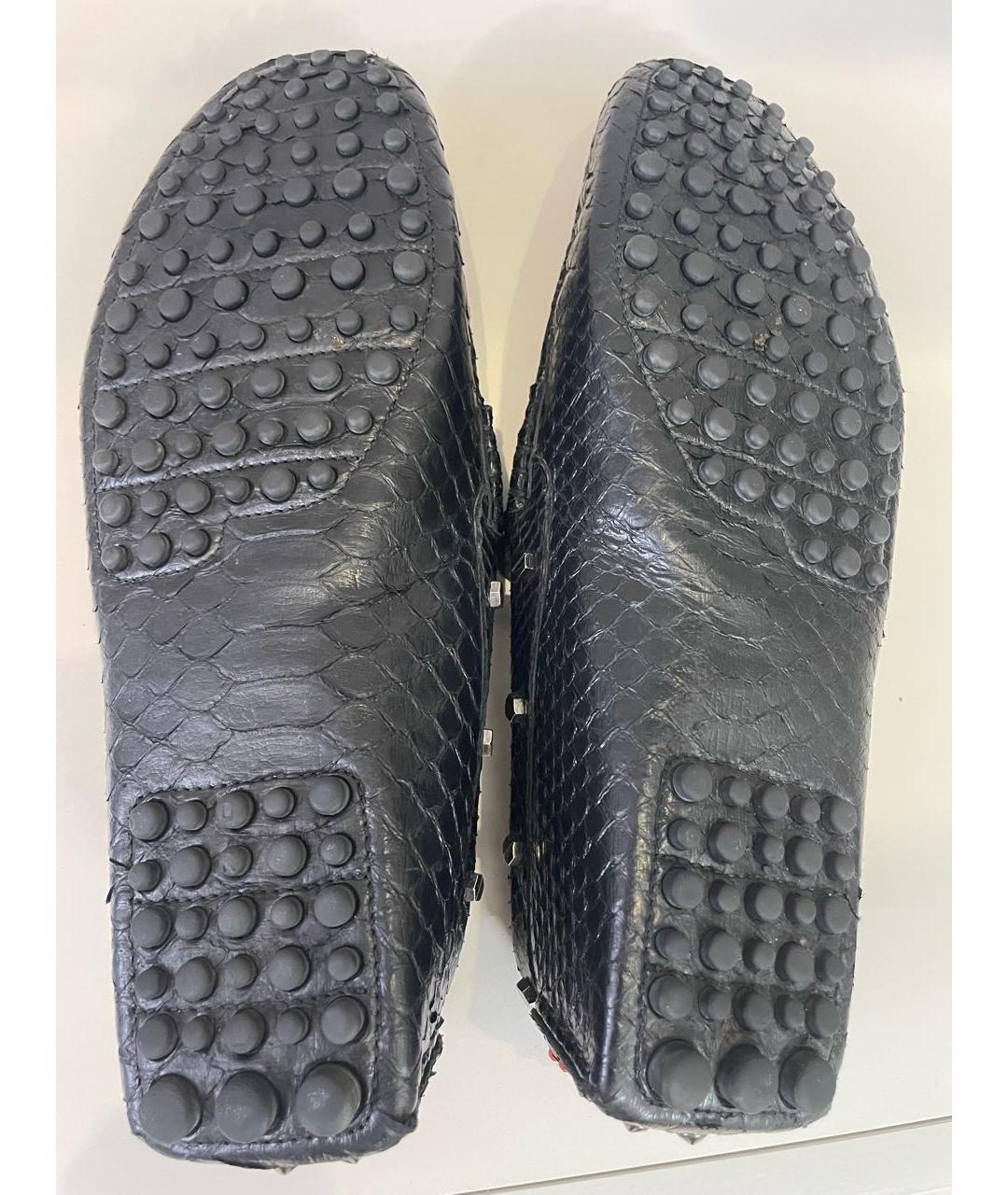 PHILIPP PLEIN Черные кожаные мокасины, фото 8
