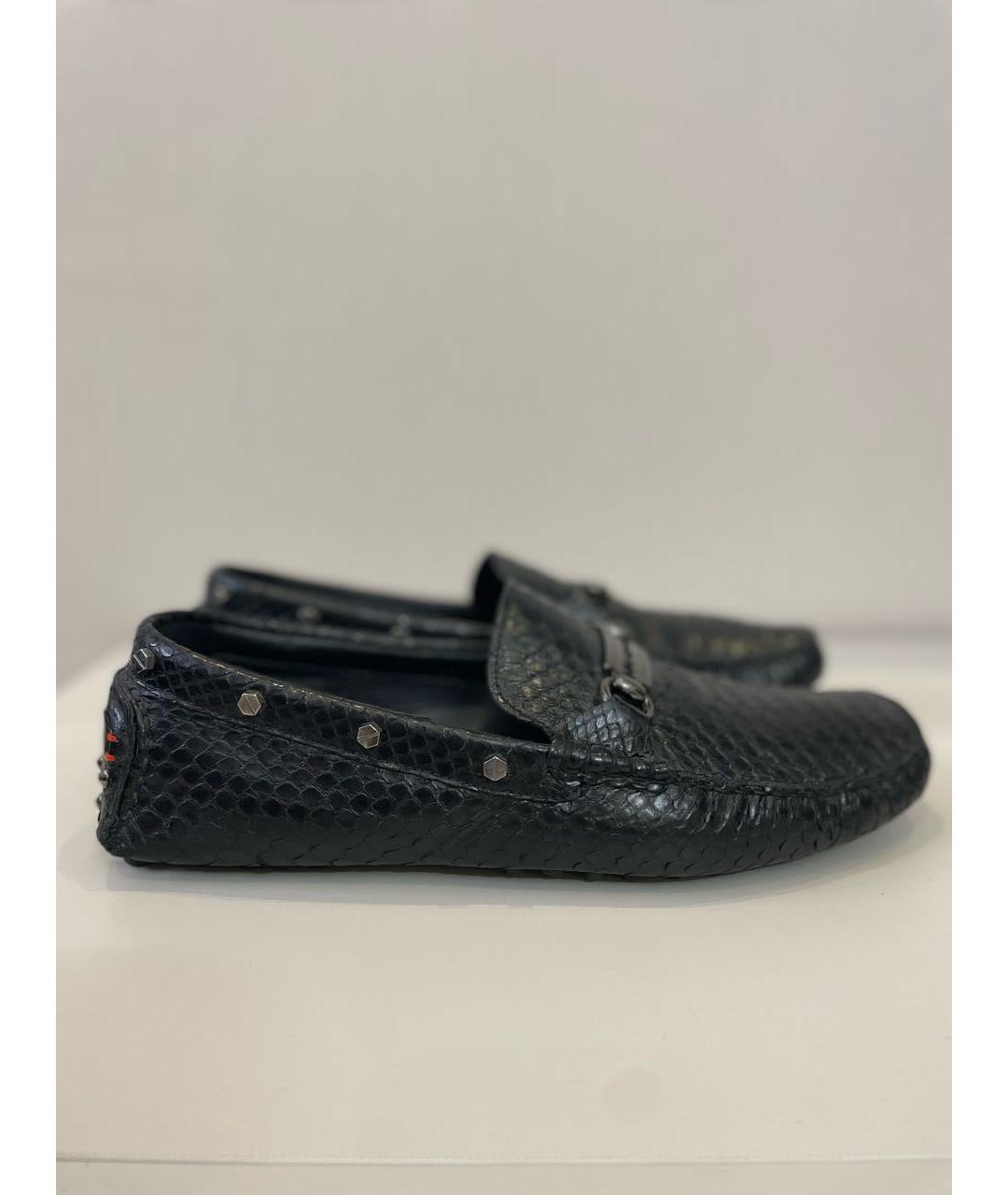 PHILIPP PLEIN Черные кожаные мокасины, фото 9