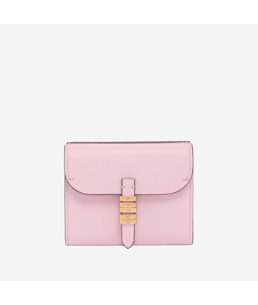 PINKO Розовый кожаный кошелек, фото 5