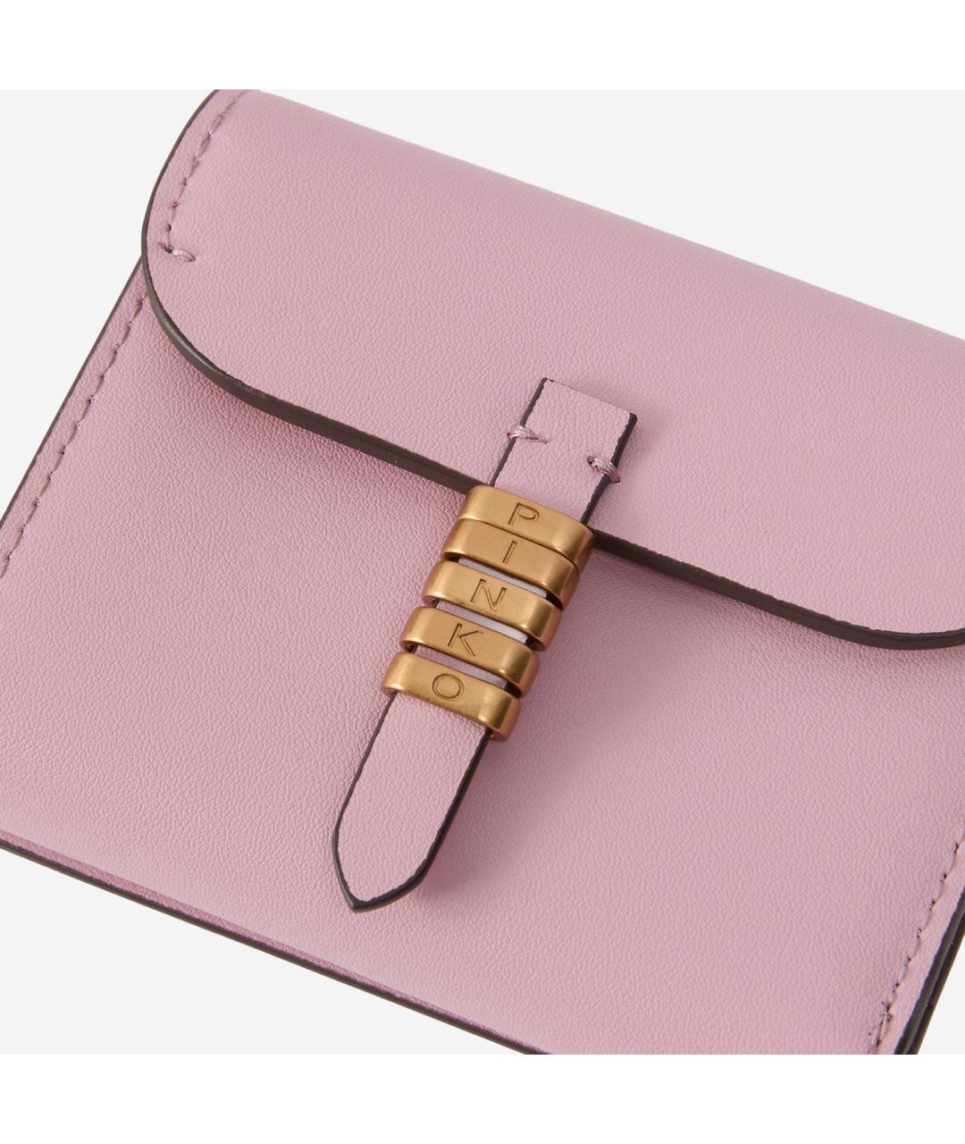 PINKO Розовый кожаный кошелек, фото 4