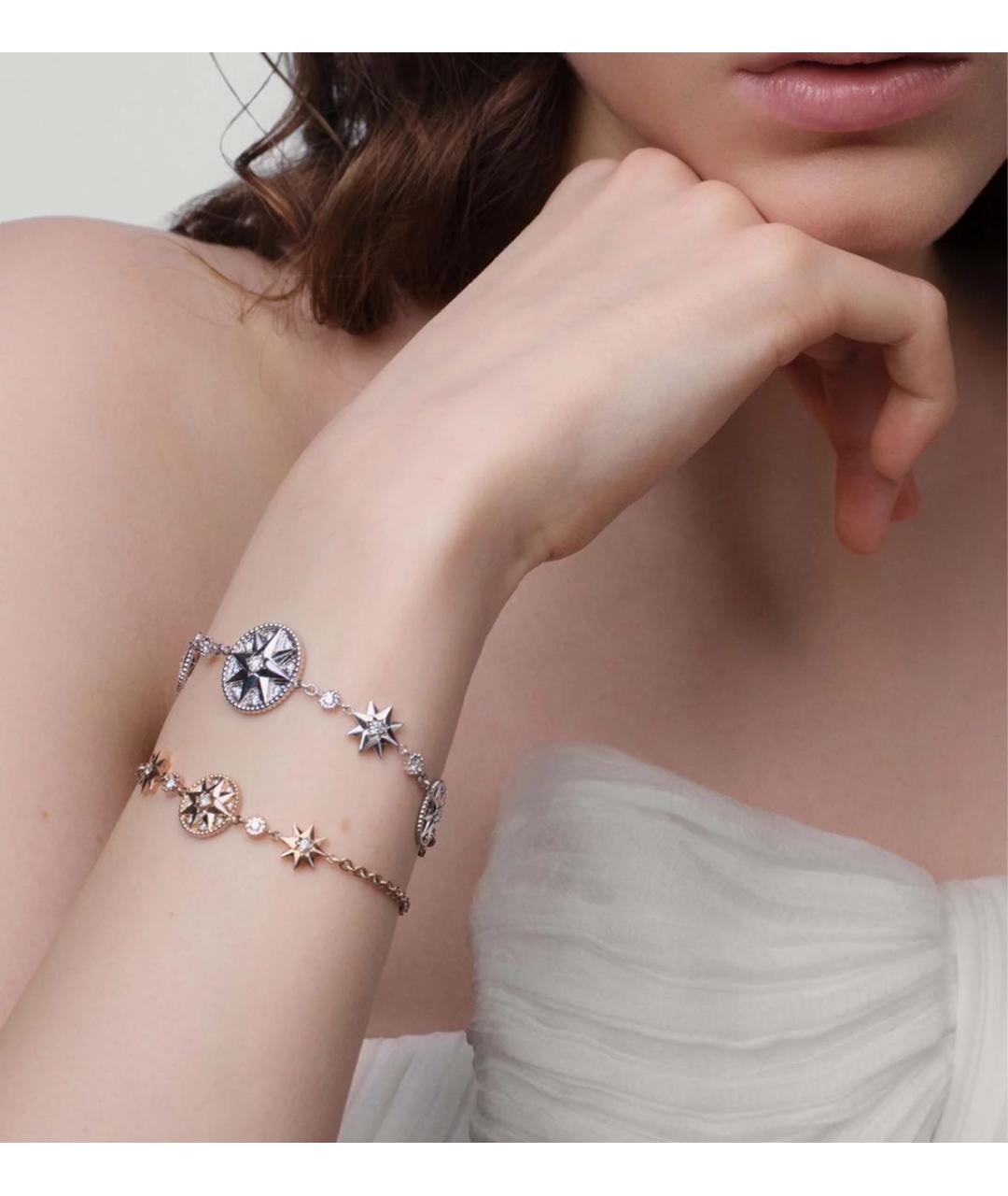 CHRISTIAN DIOR Серебряные серьги из белого золота, фото 2