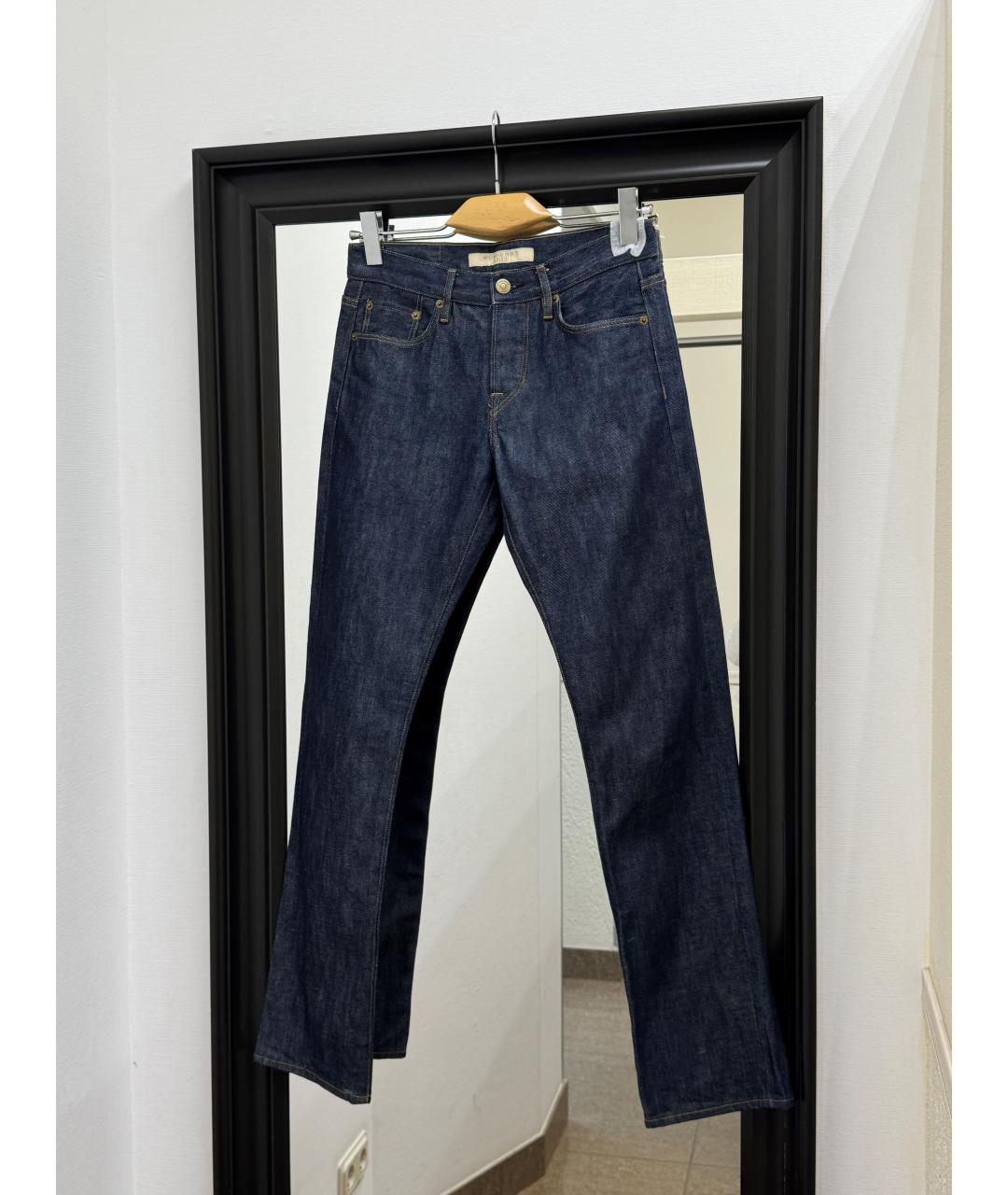 BURBERRY Синие хлопковые прямые джинсы, фото 10