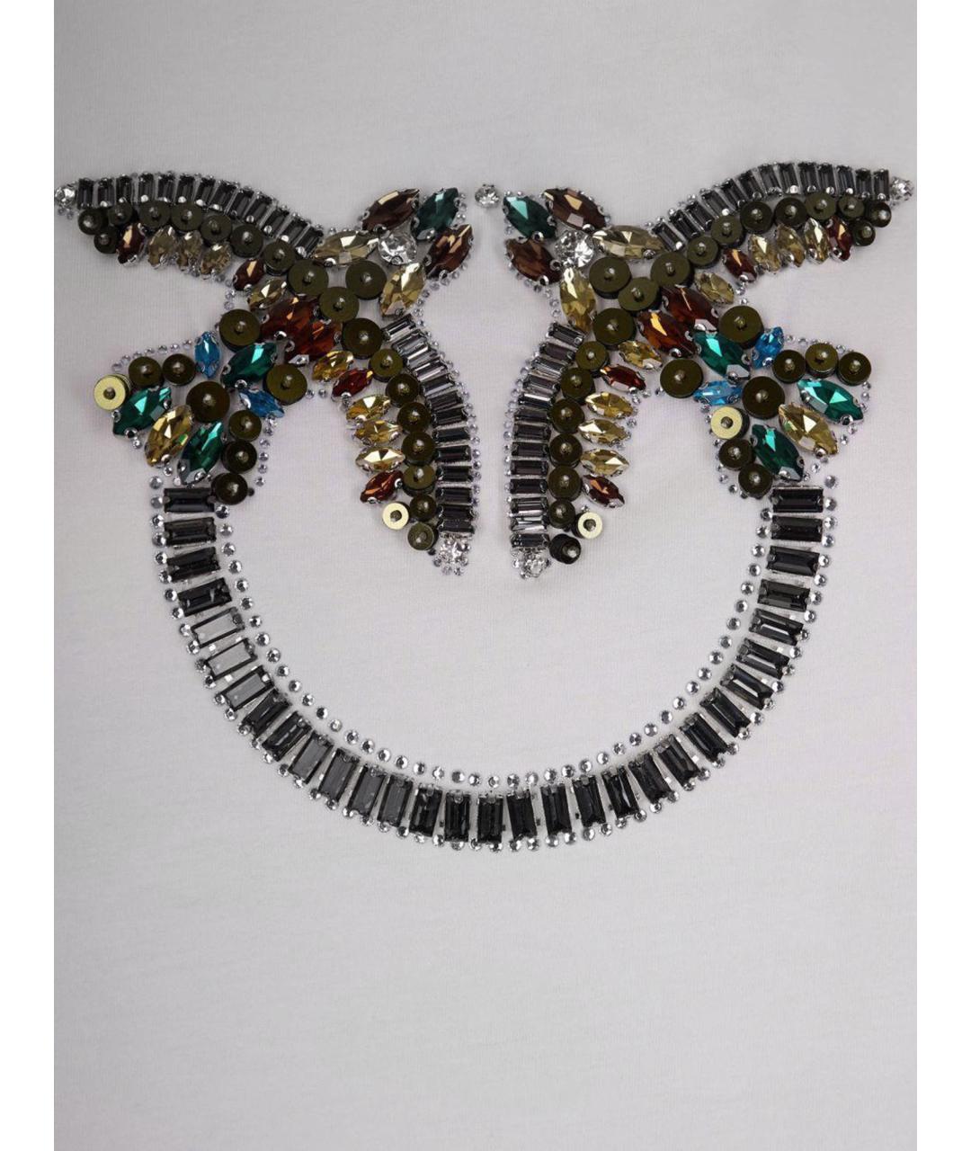 PINKO Белая хлопковая футболка, фото 3