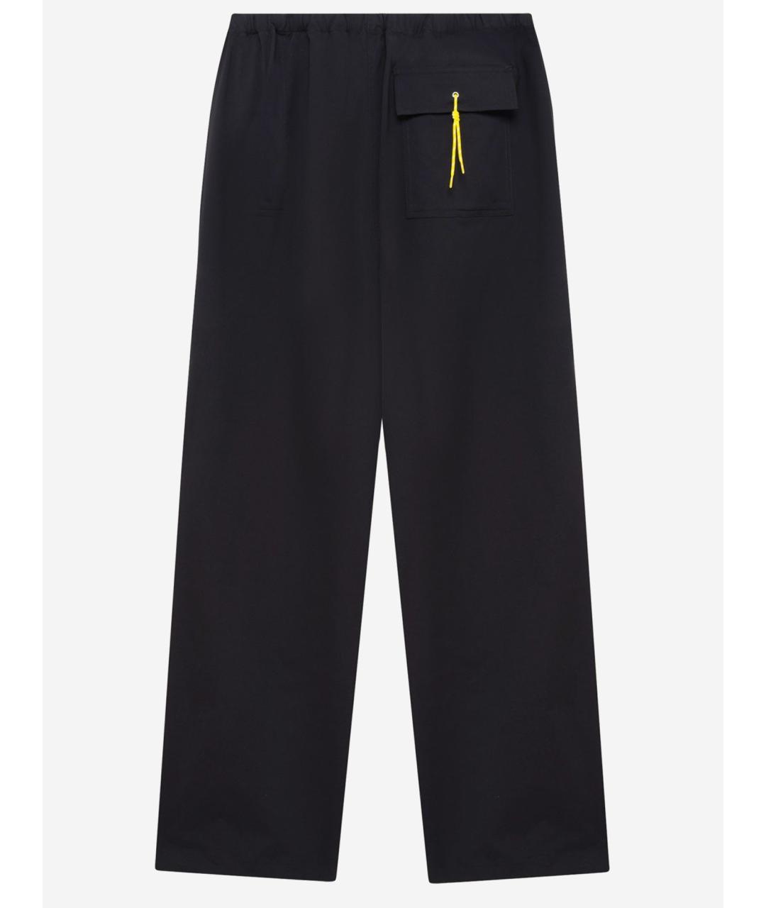 AUTRY Черные полиэстеровые прямые брюки, фото 2