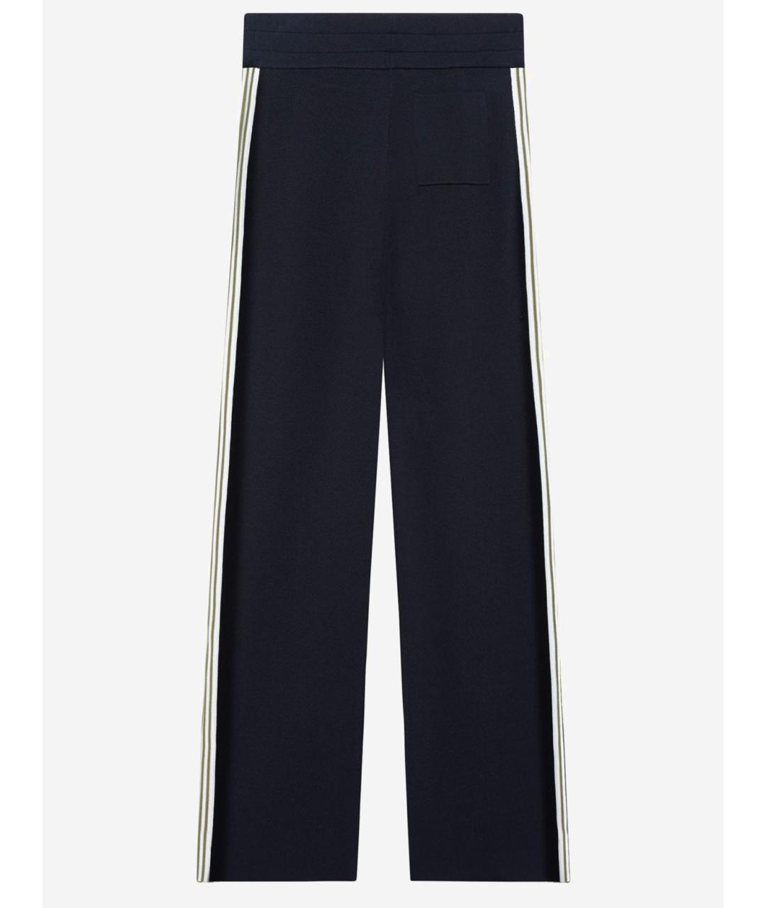 AUTRY Темно-синие вискозные повседневные брюки, фото 2