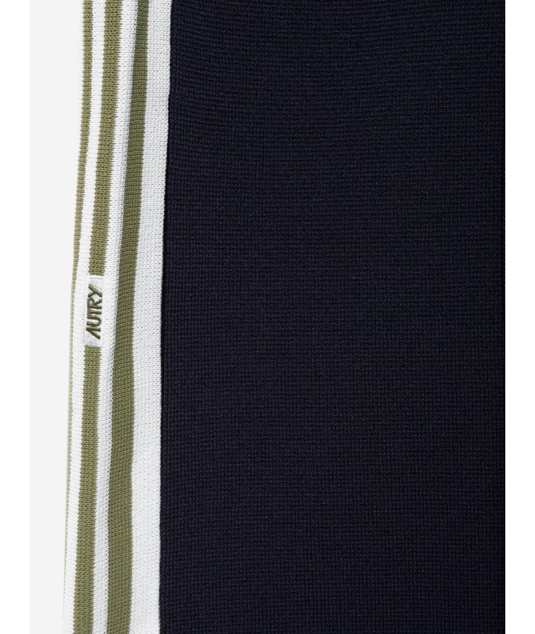 AUTRY Темно-синие вискозные повседневные брюки, фото 3