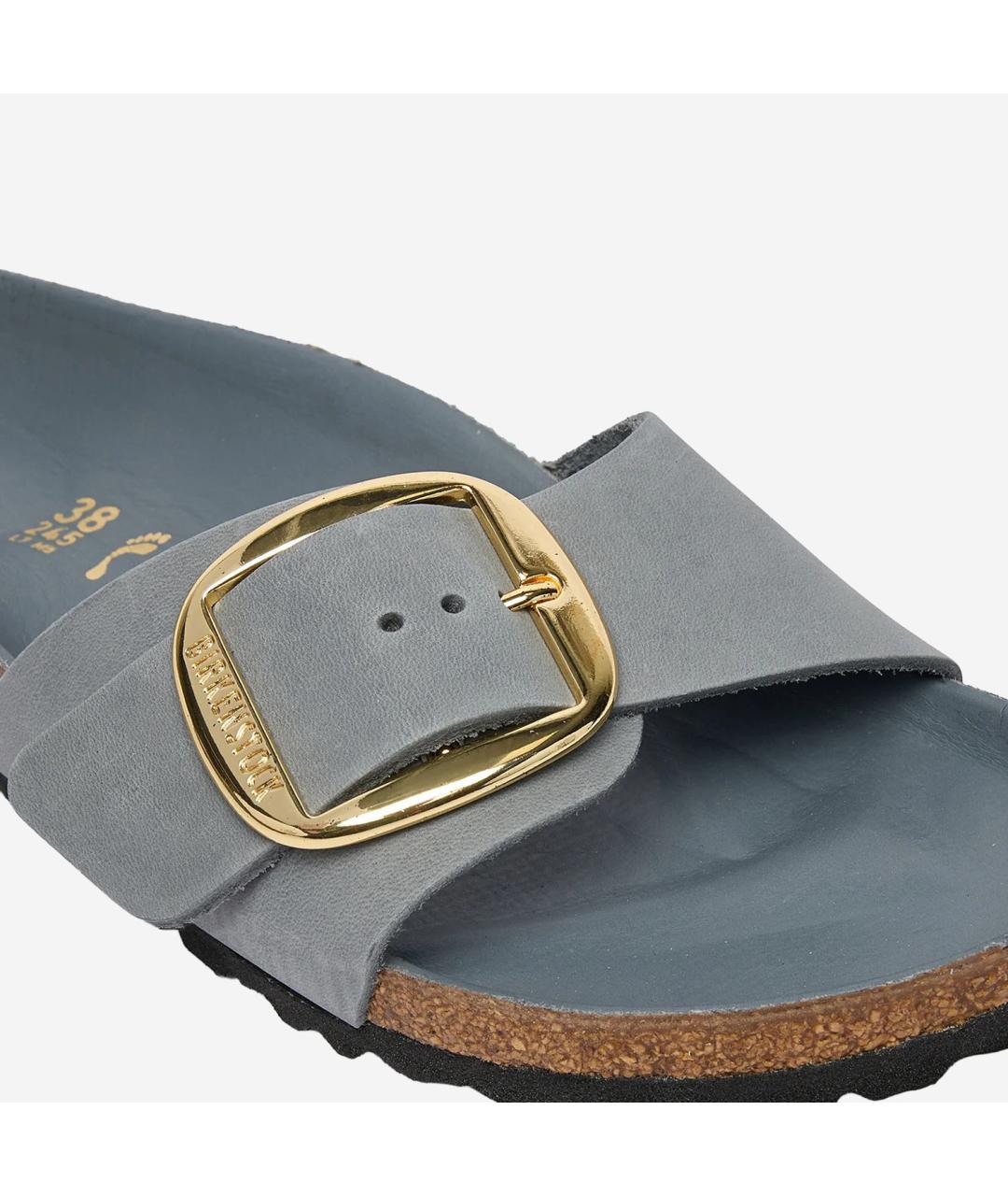 BIRKENSTOCK Серые замшевые шлепанцы, фото 5