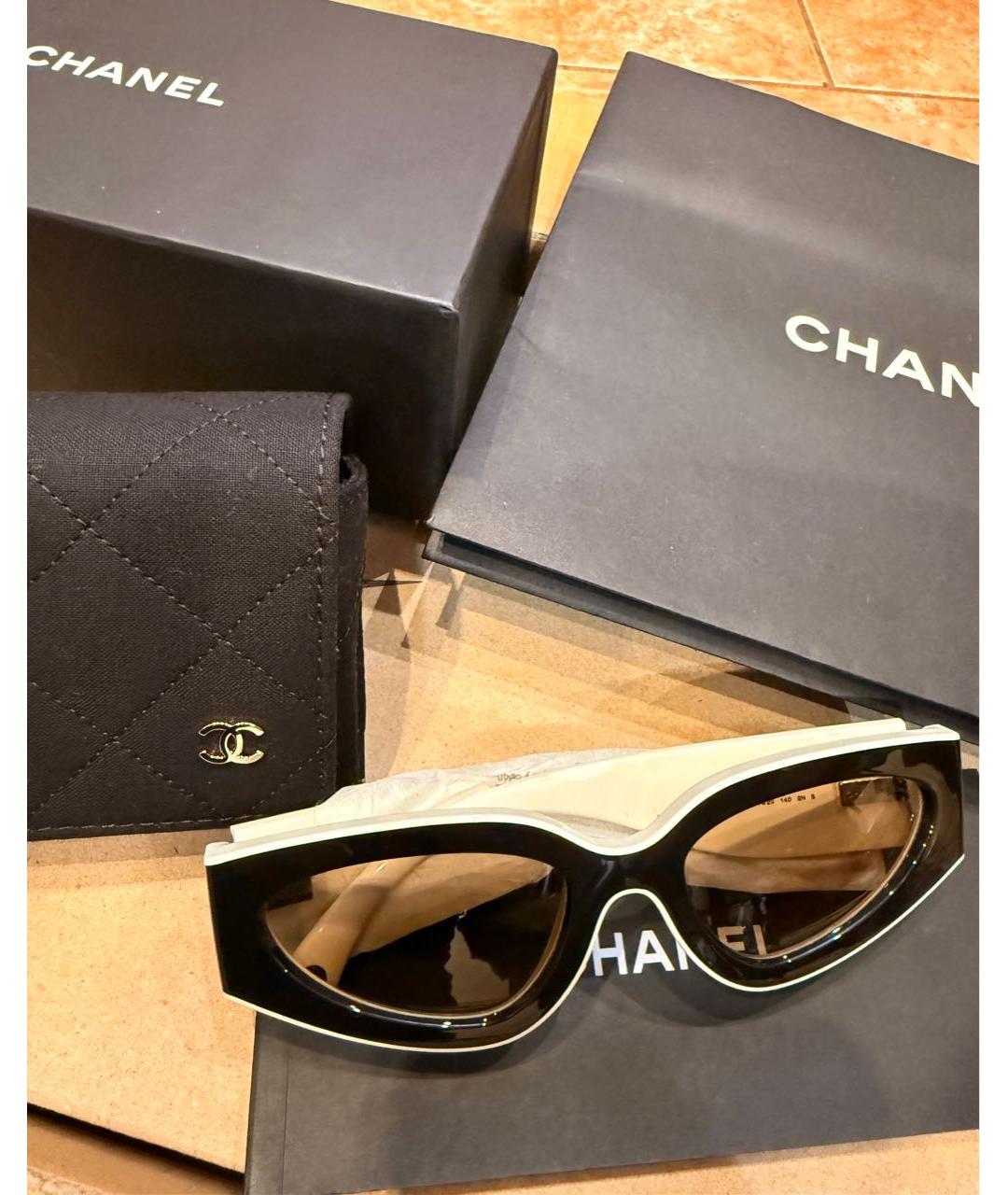 CHANEL Черные солнцезащитные очки, фото 4