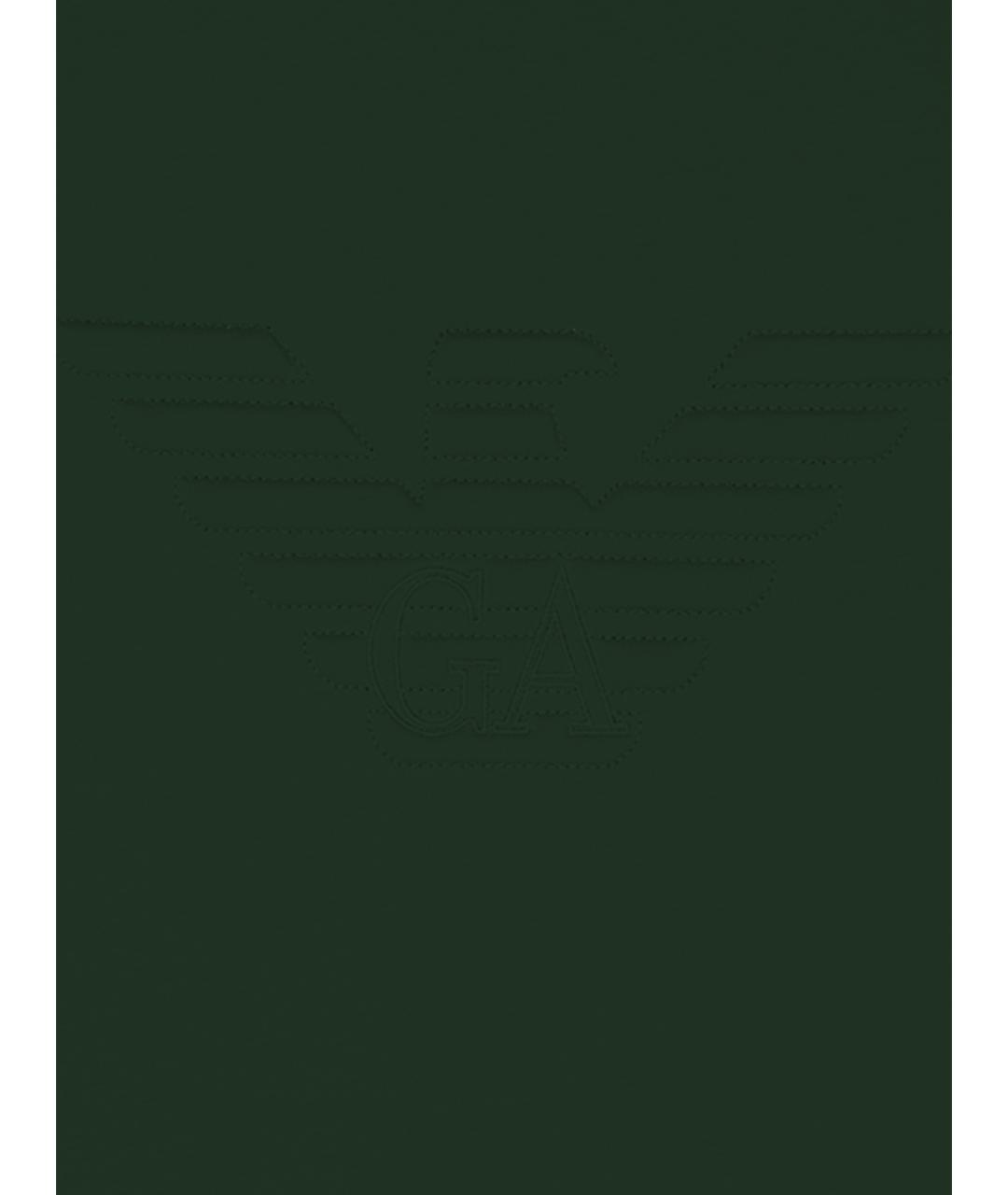 EMPORIO ARMANI Зеленая хлопковая футболка, фото 3