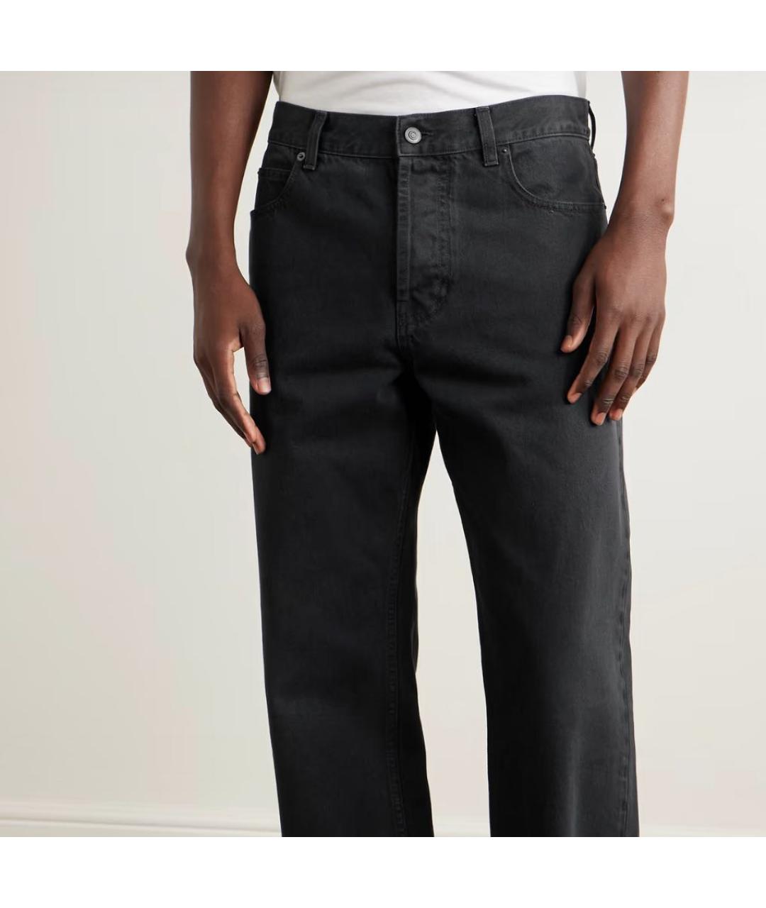 THE ROW Черные хлопковые прямые джинсы, фото 4