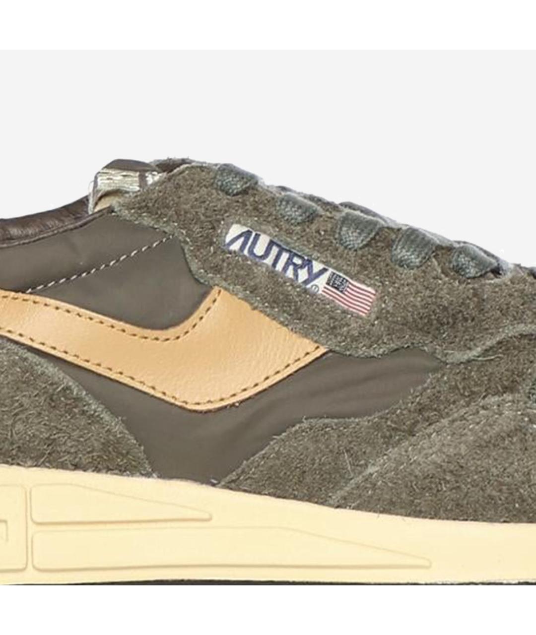 AUTRY Зеленые синтетические низкие кроссовки / кеды, фото 4