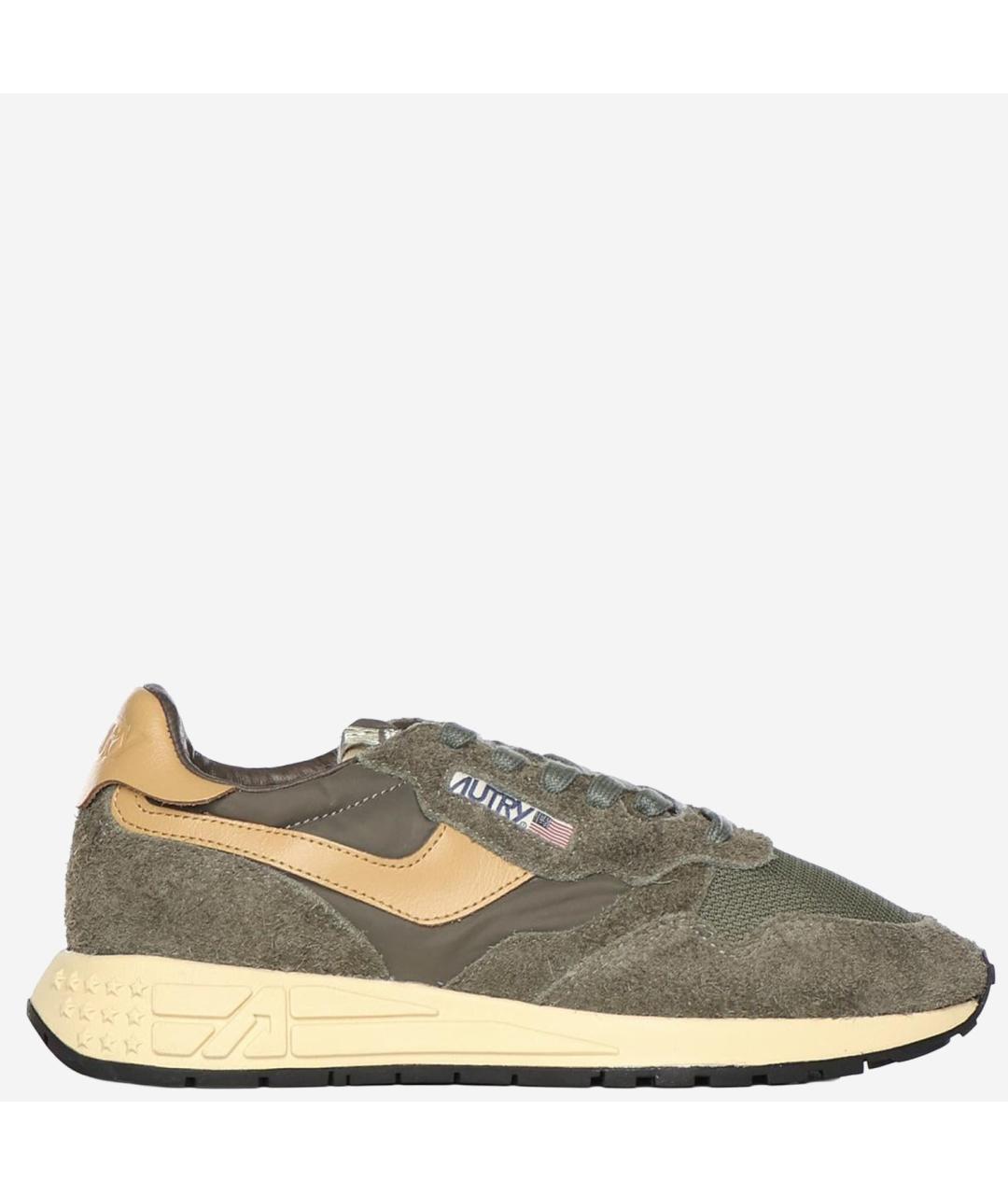 AUTRY Зеленые синтетические низкие кроссовки / кеды, фото 5