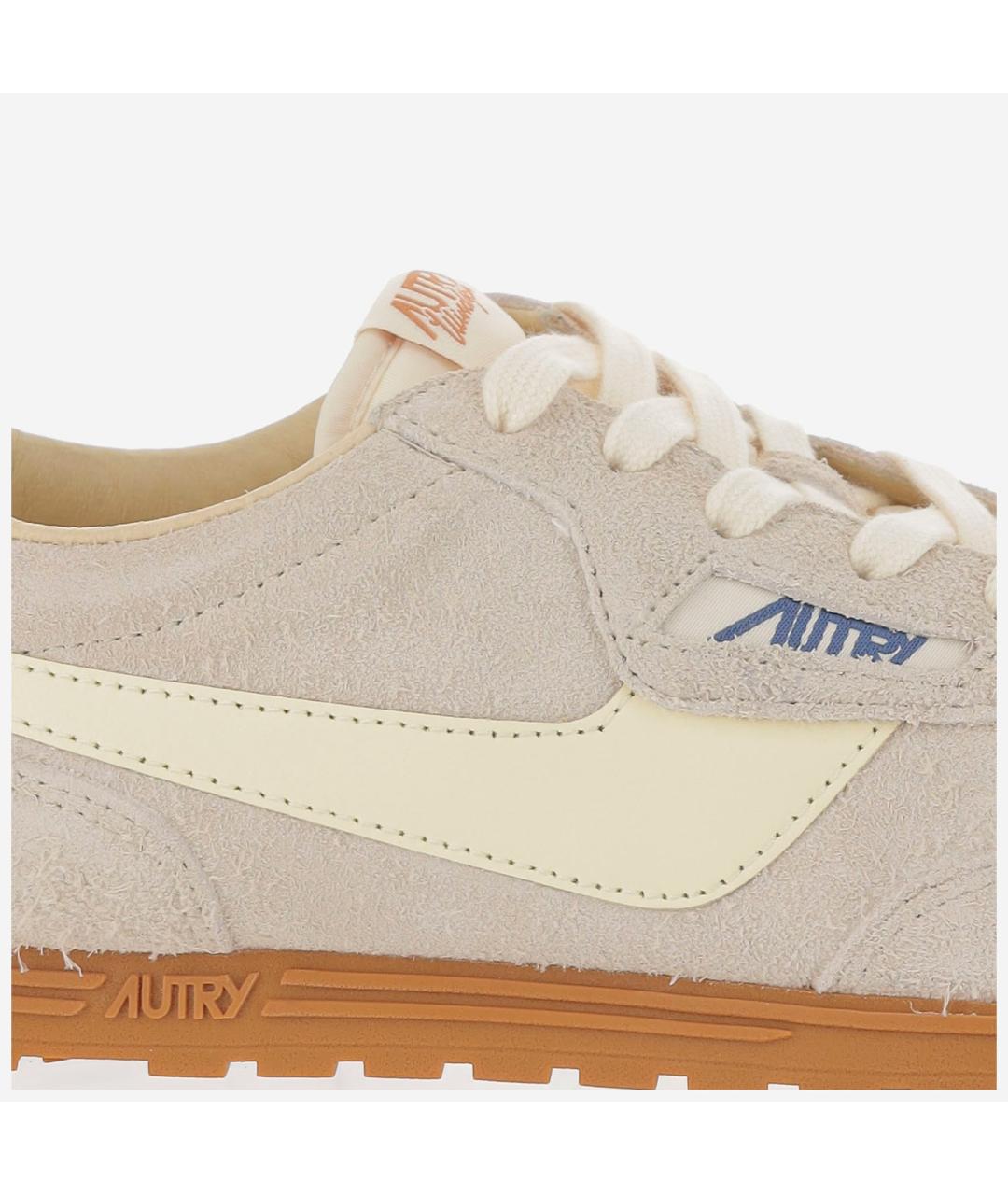 AUTRY Бежевые кожаные низкие кроссовки / кеды, фото 5