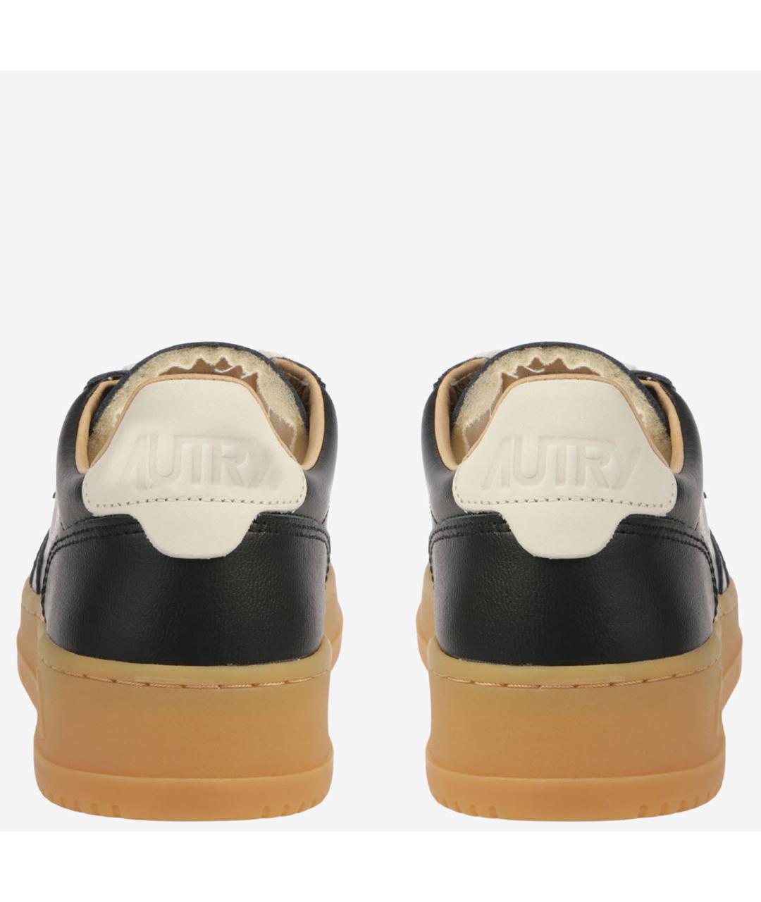 AUTRY Черные кожаные низкие кроссовки / кеды, фото 3