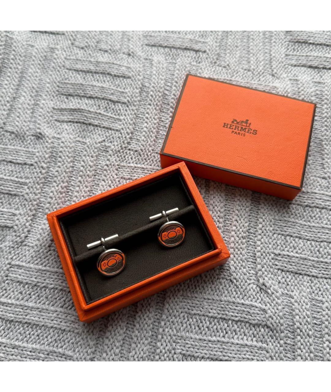 HERMES Серебряные серебряные запонки, фото 2