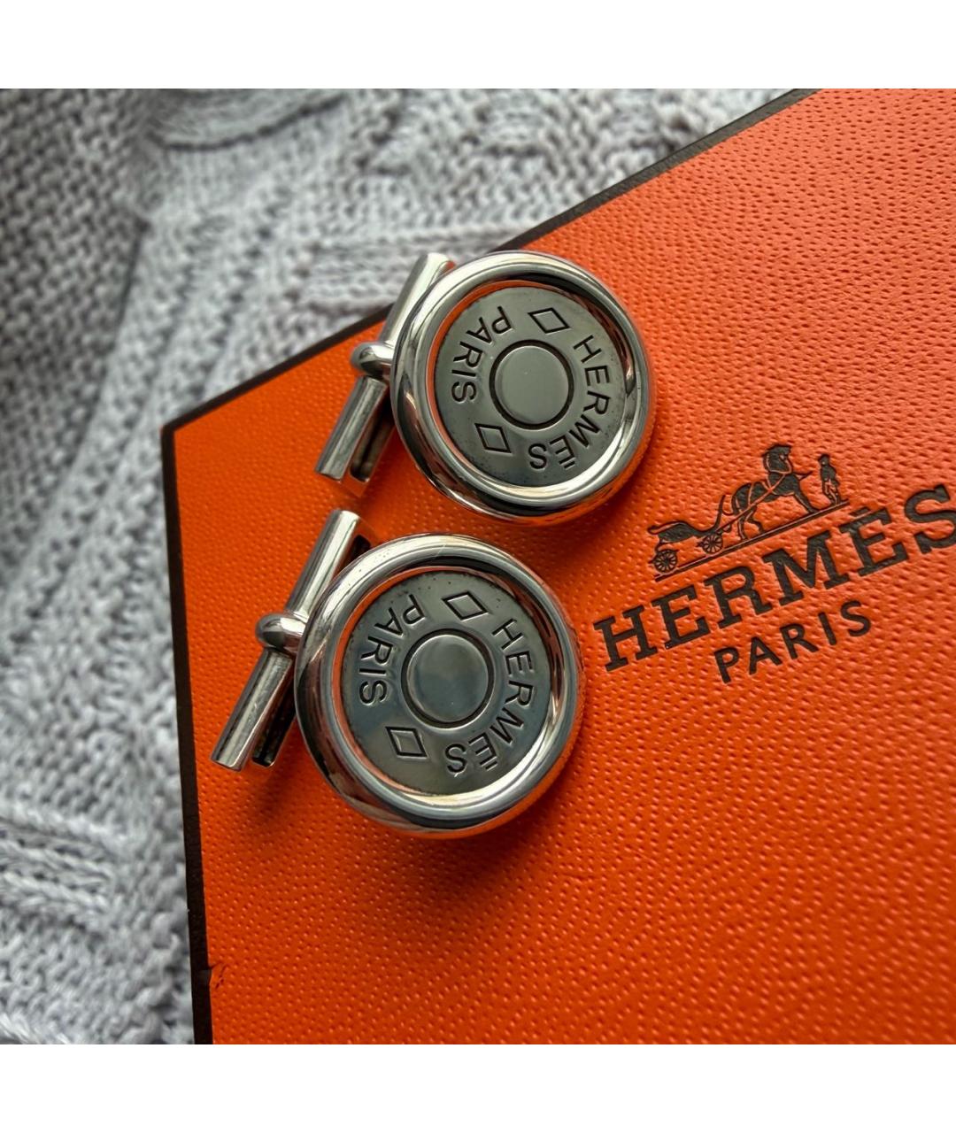 HERMES Серебряные серебряные запонки, фото 3