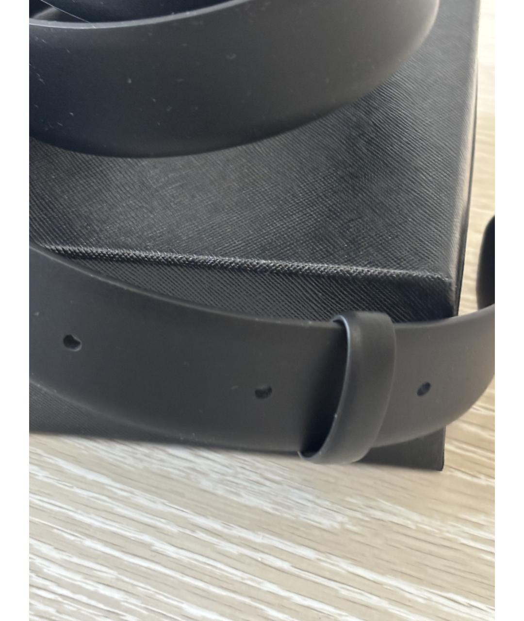 MONTBLANC Черный кожаный ремень, фото 3