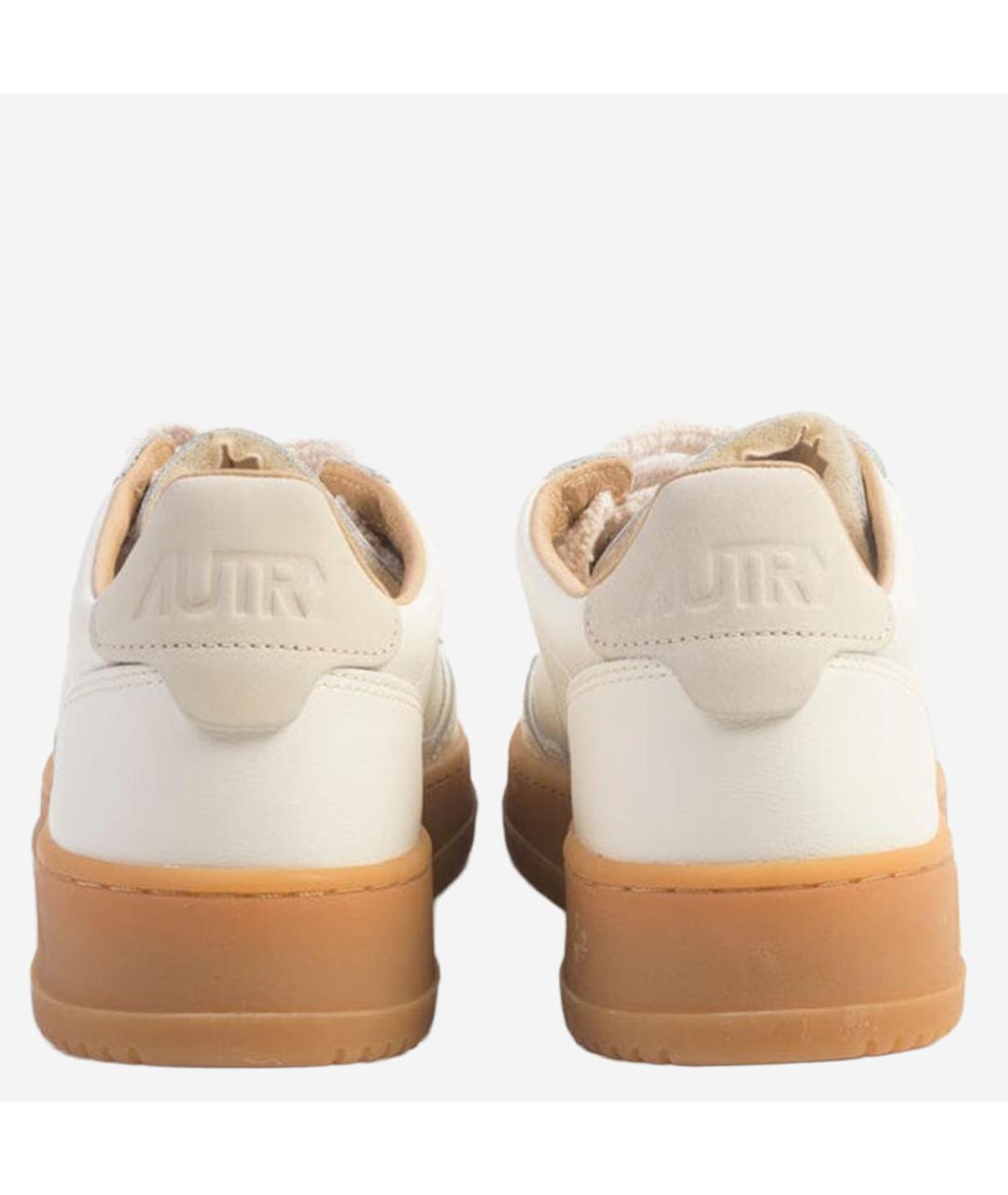 AUTRY Белые кожаные низкие кроссовки / кеды, фото 3