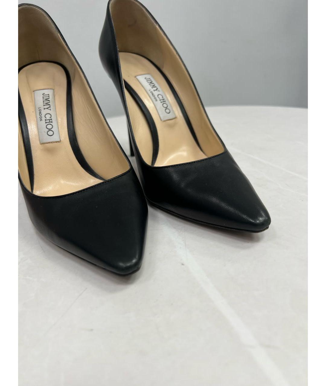 JIMMY CHOO Черные кожаные туфли, фото 4