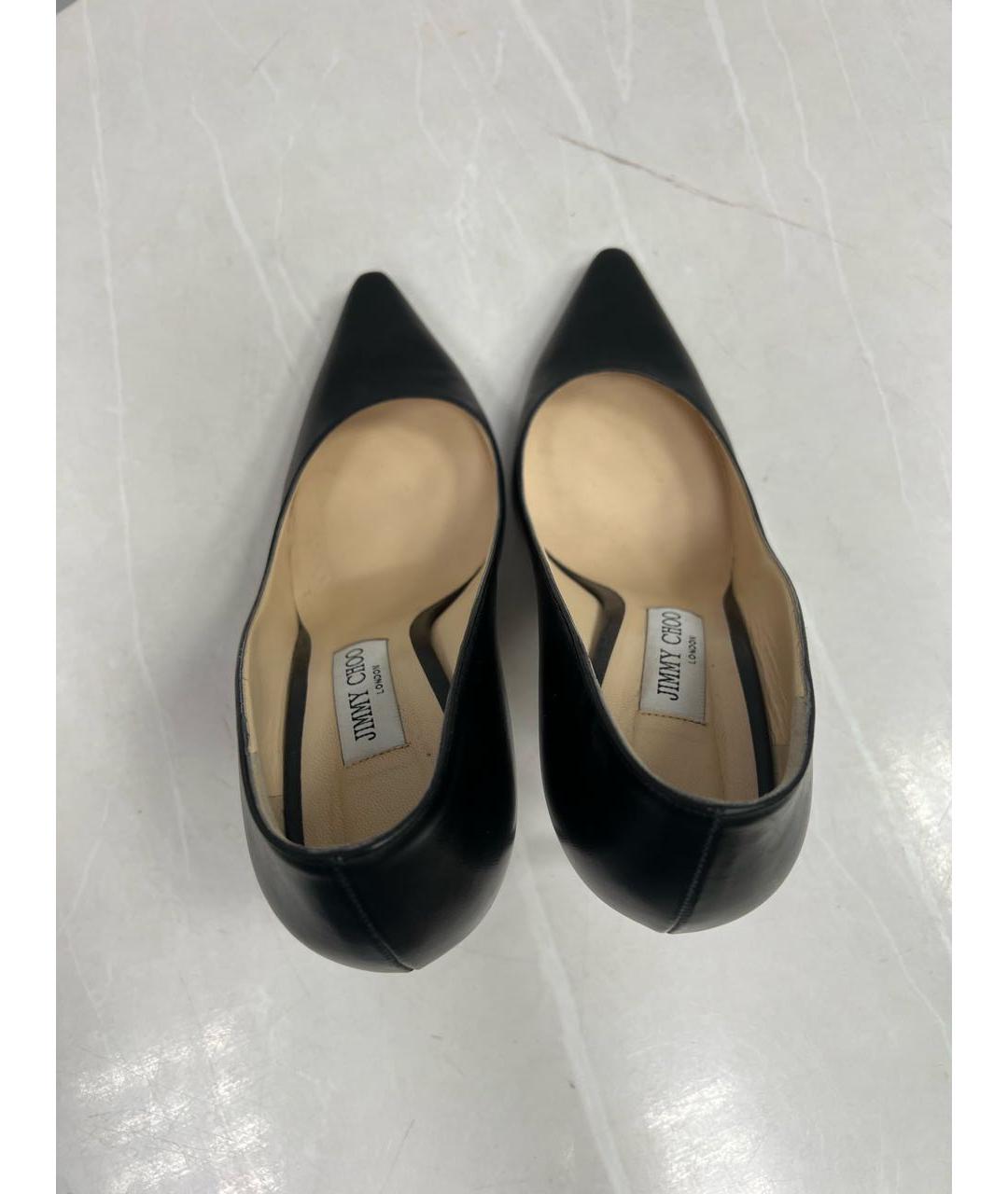 JIMMY CHOO Черные кожаные туфли, фото 3