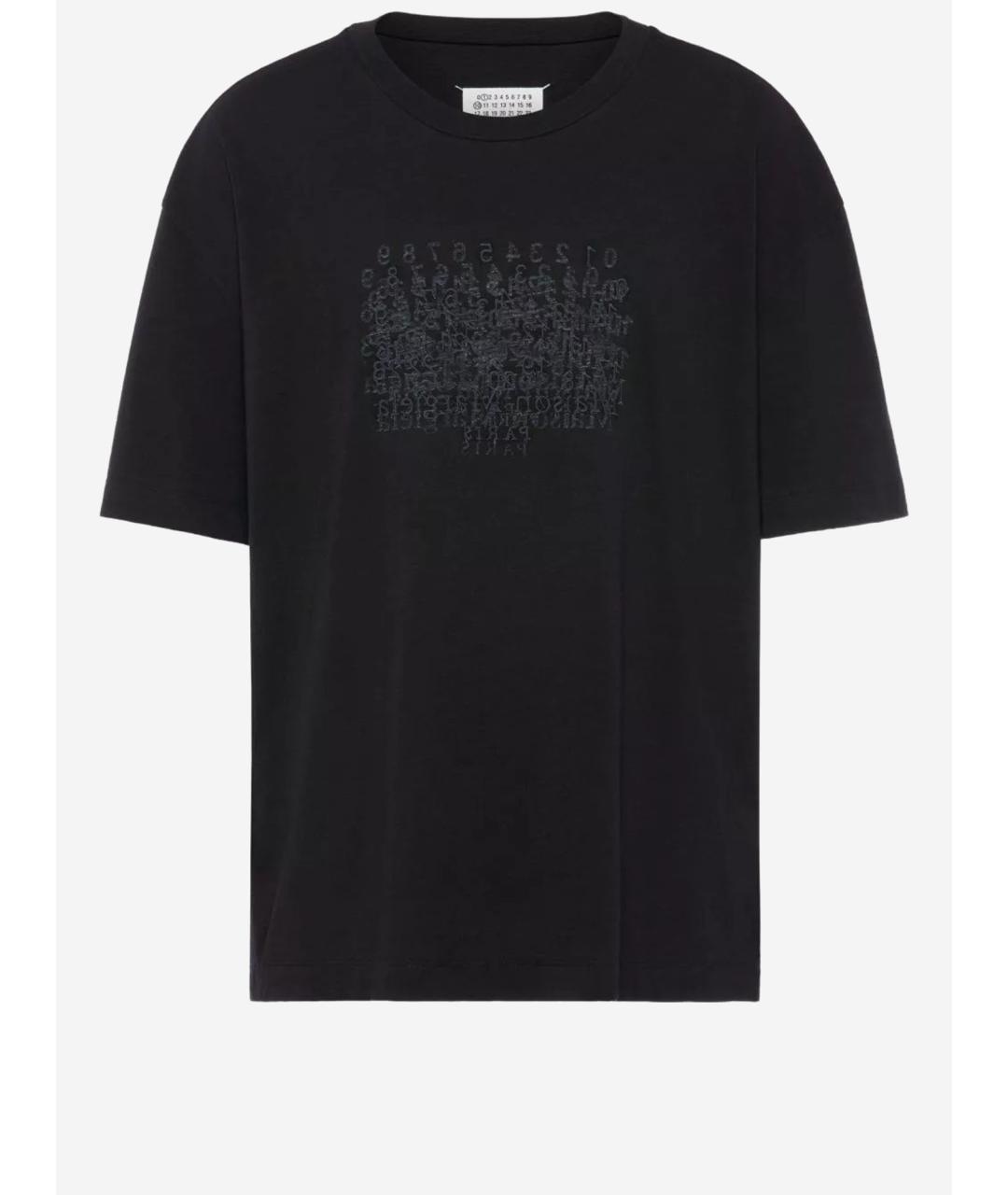 MAISON MARGIELA Черная хлопковая футболка, фото 1