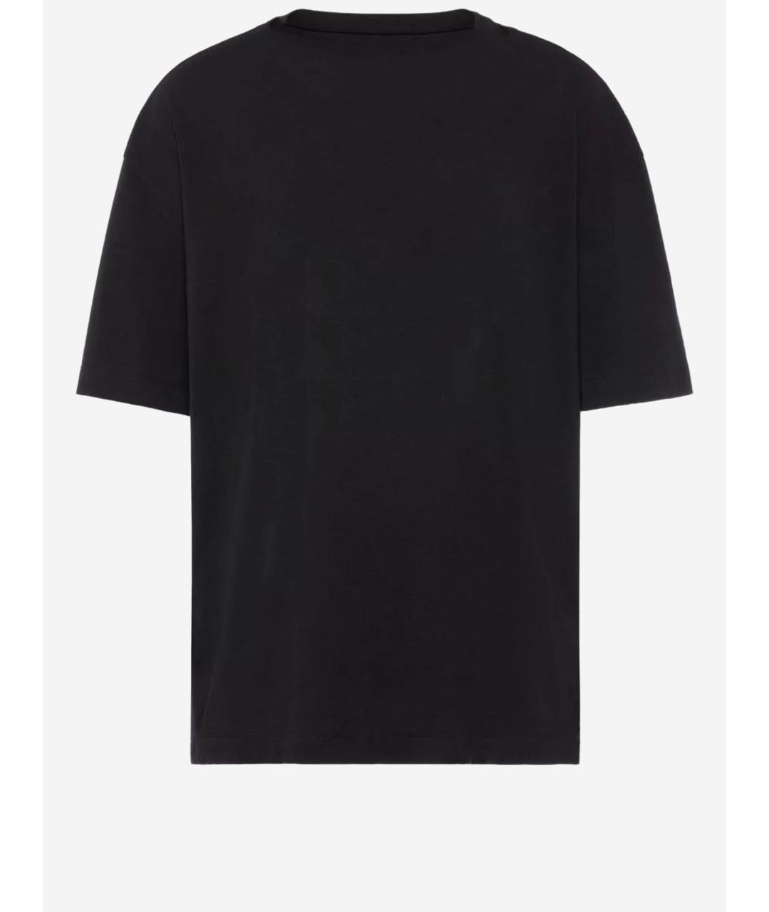 MAISON MARGIELA Черная хлопковая футболка, фото 2