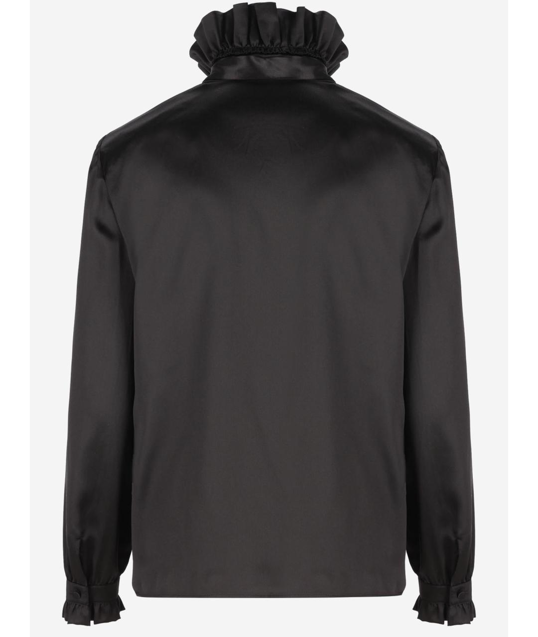 GUCCI Черная шелковая блузы, фото 2