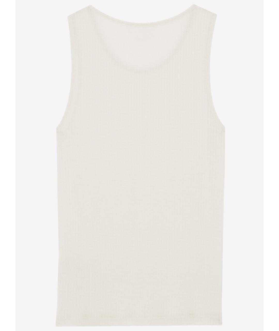 SAINT LAURENT Белая хлопковая майка, фото 2