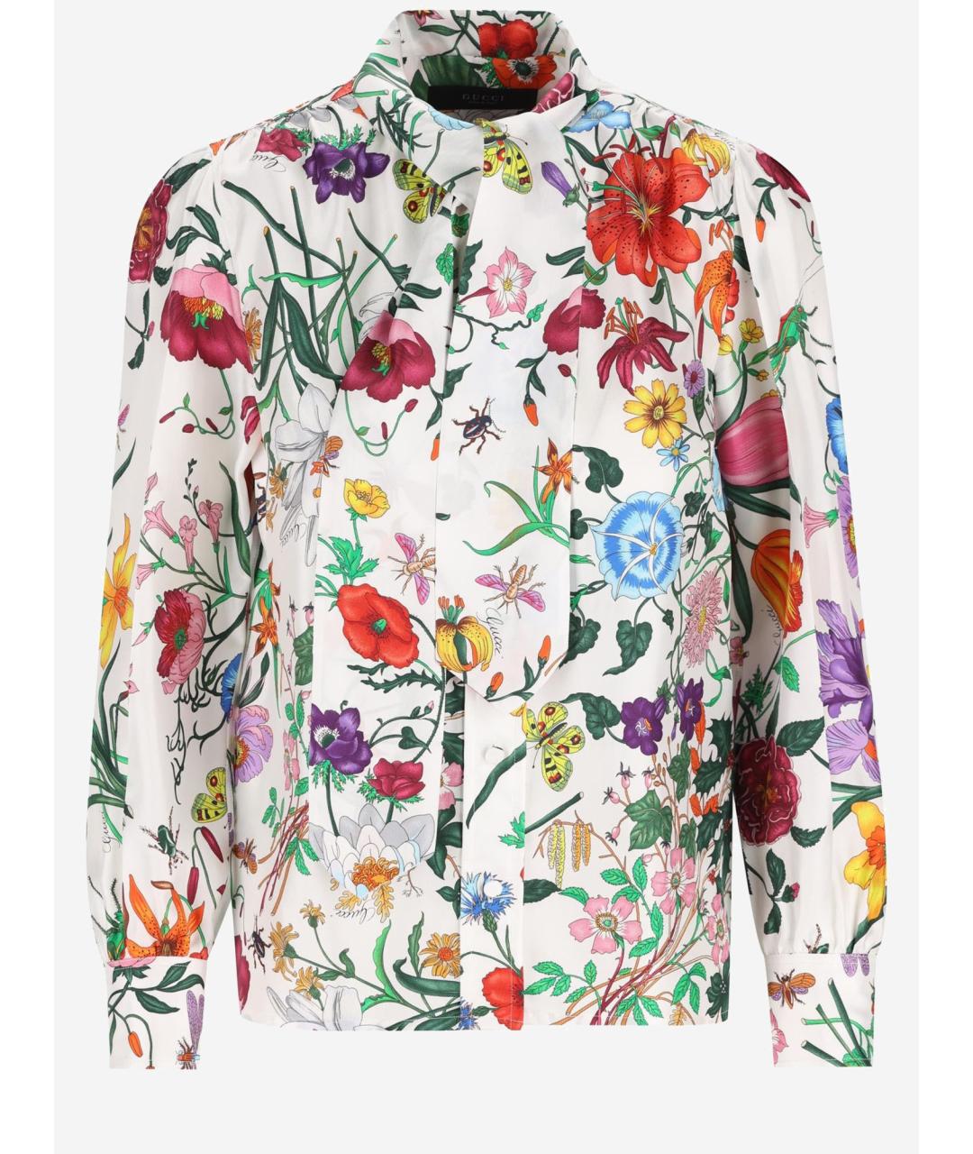 GUCCI Мульти шелковая блузы, фото 4