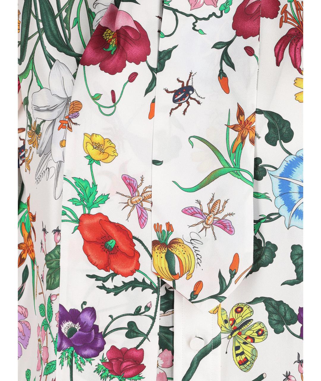GUCCI Мульти шелковая блузы, фото 3