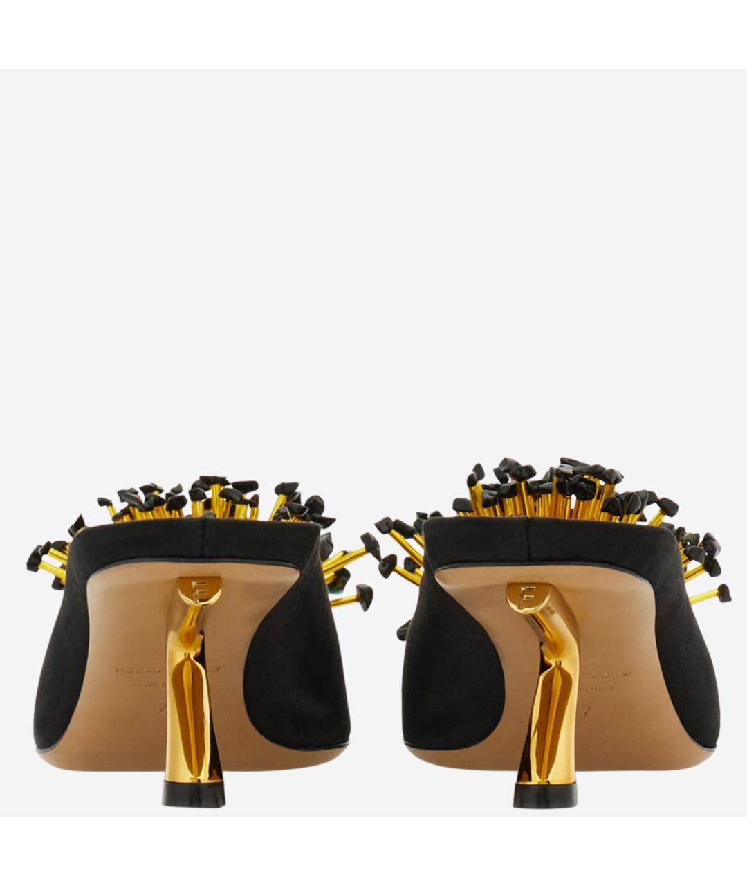 FERRAGAMO Черные мюли, фото 4