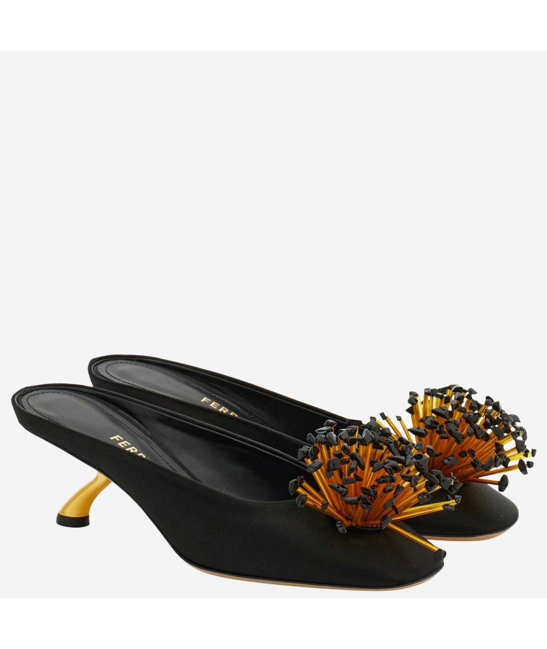 FERRAGAMO Черные мюли, фото 3