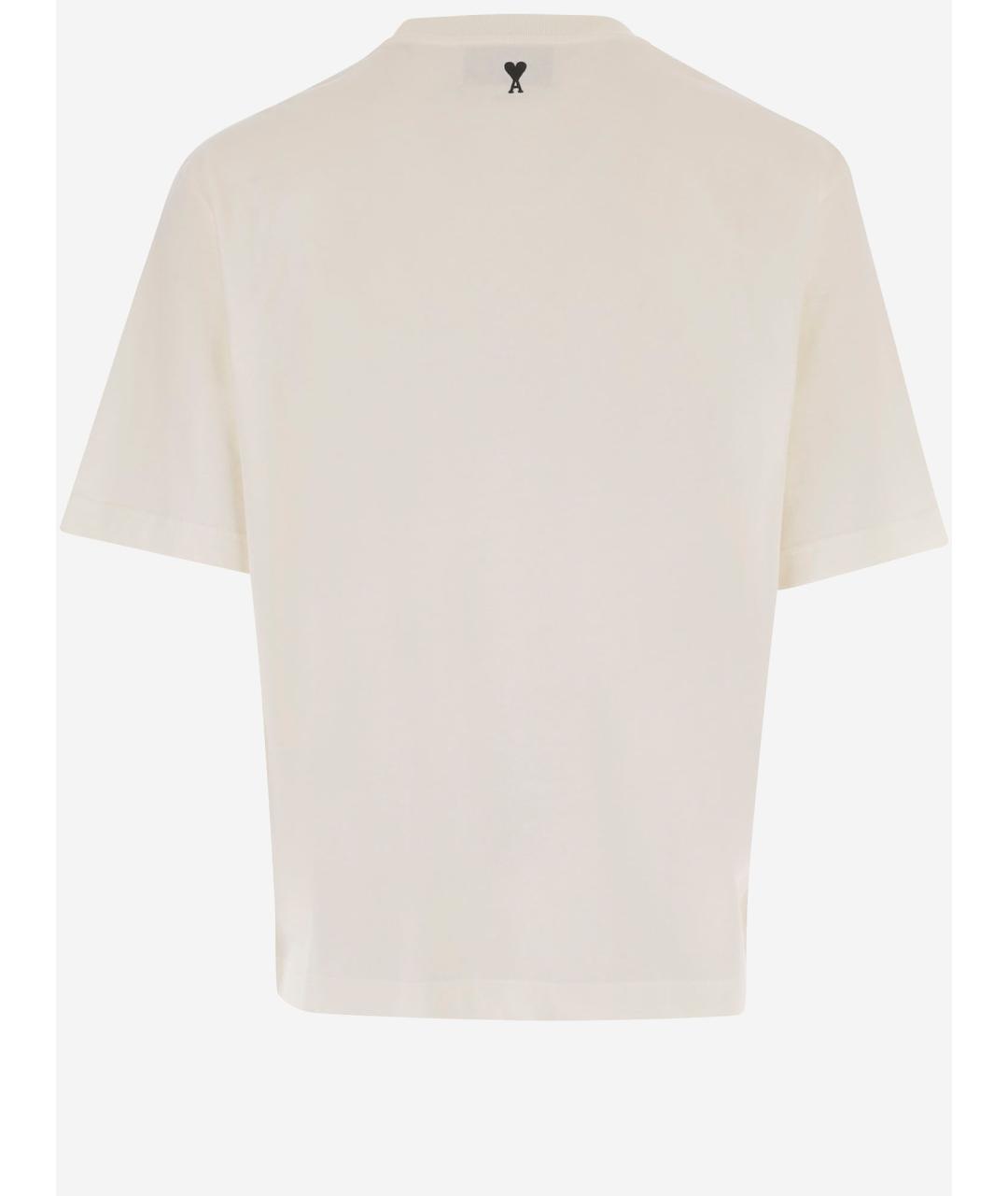 Ami Paris Бежевая хлопковая футболка, фото 2