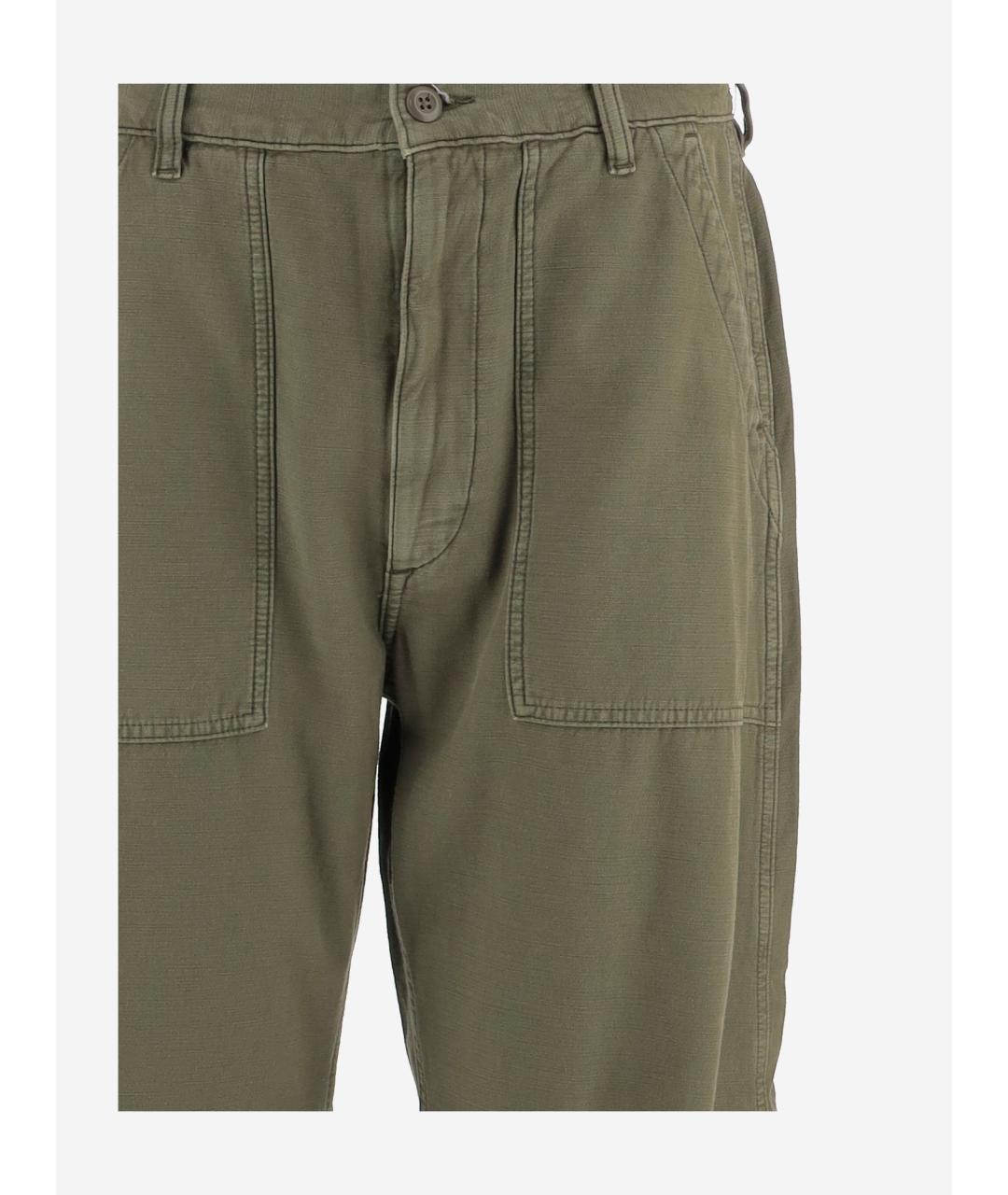 POLO RALPH LAUREN Зеленые хлопковые прямые брюки, фото 3